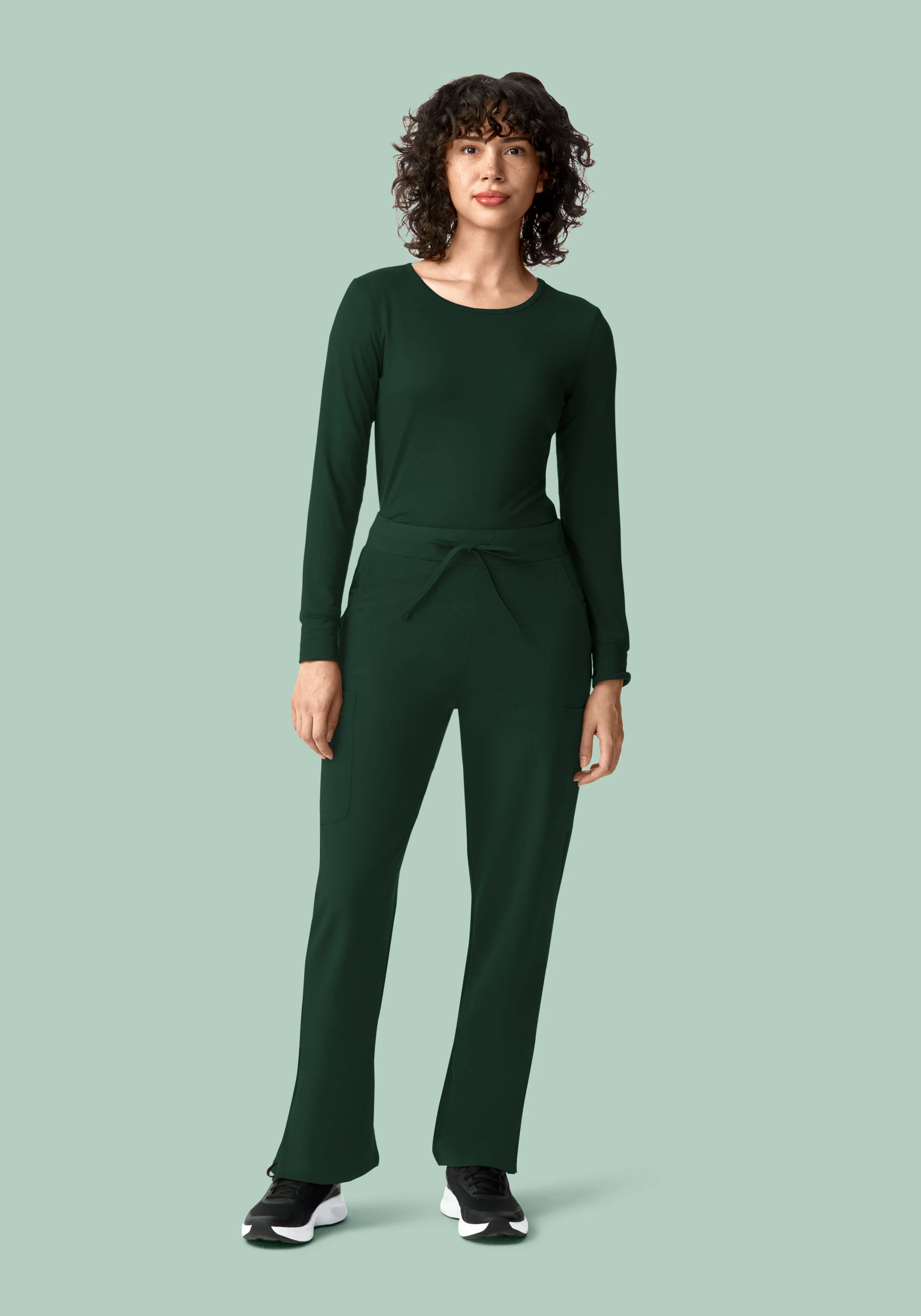 11 Pocket High Waisted Cargos Midnight Green - Image 2