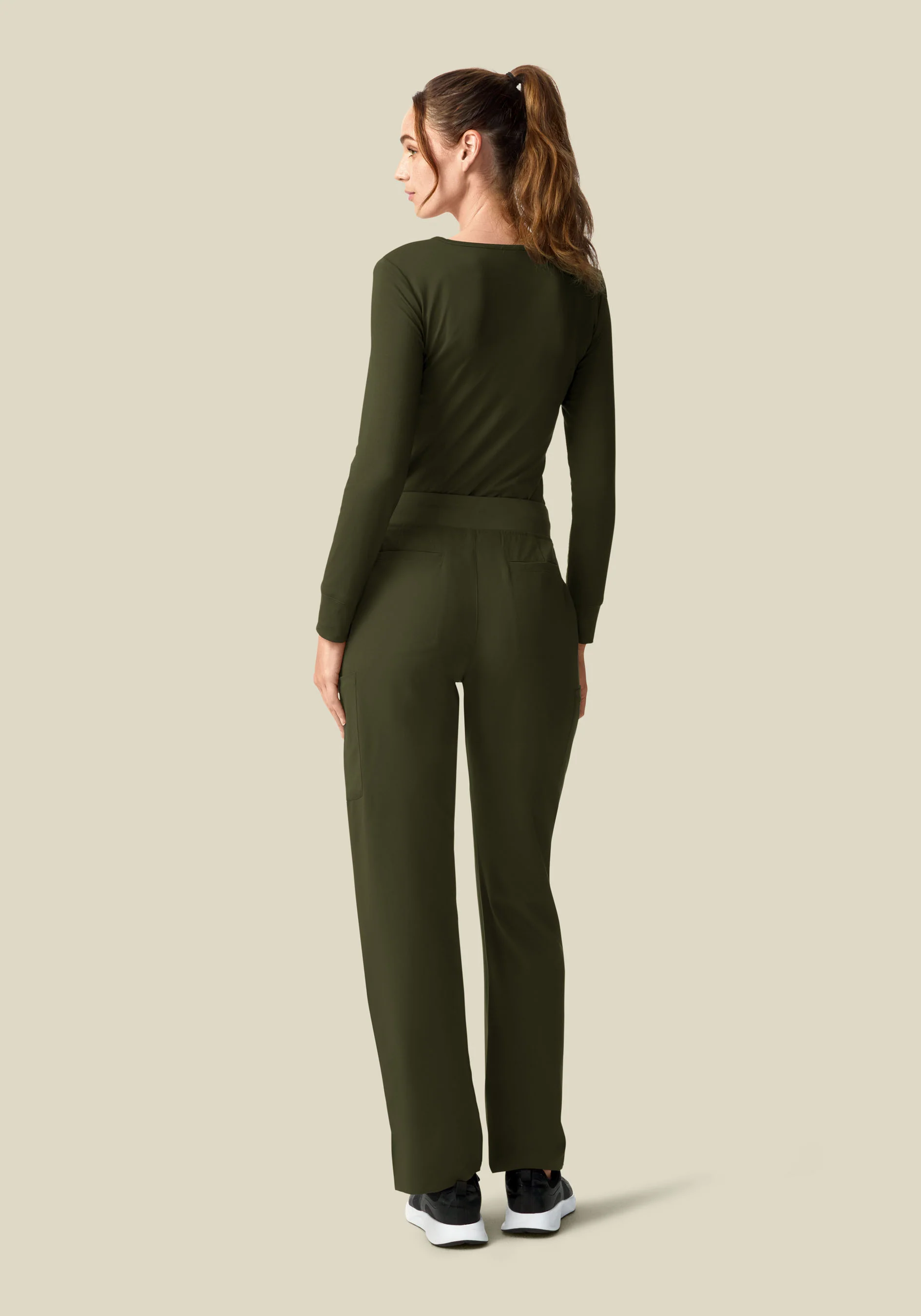 11 Pocket High Waisted Cargos Olive - Image 5