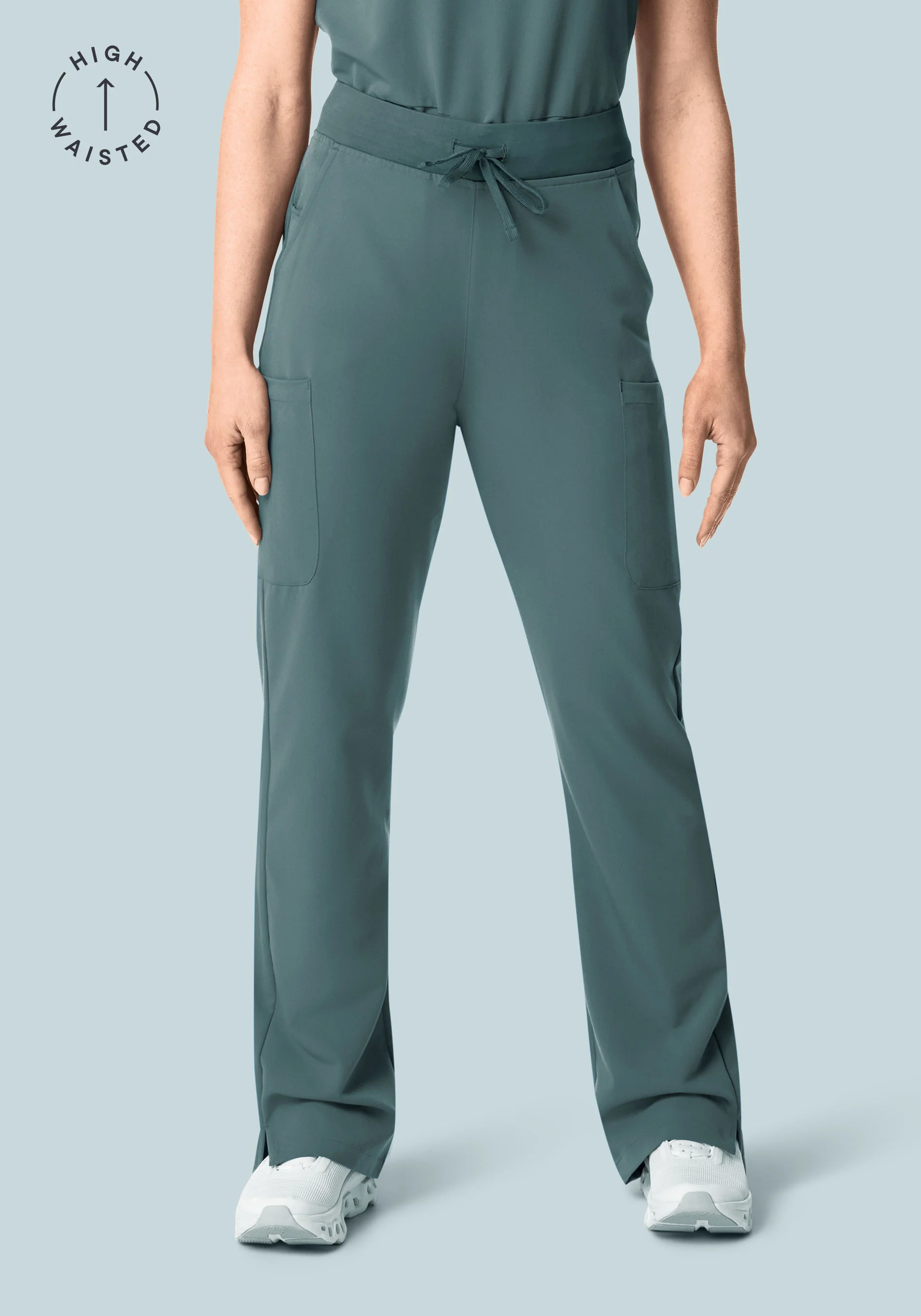 11 Pocket High Waisted Cargos Stormy Sky
