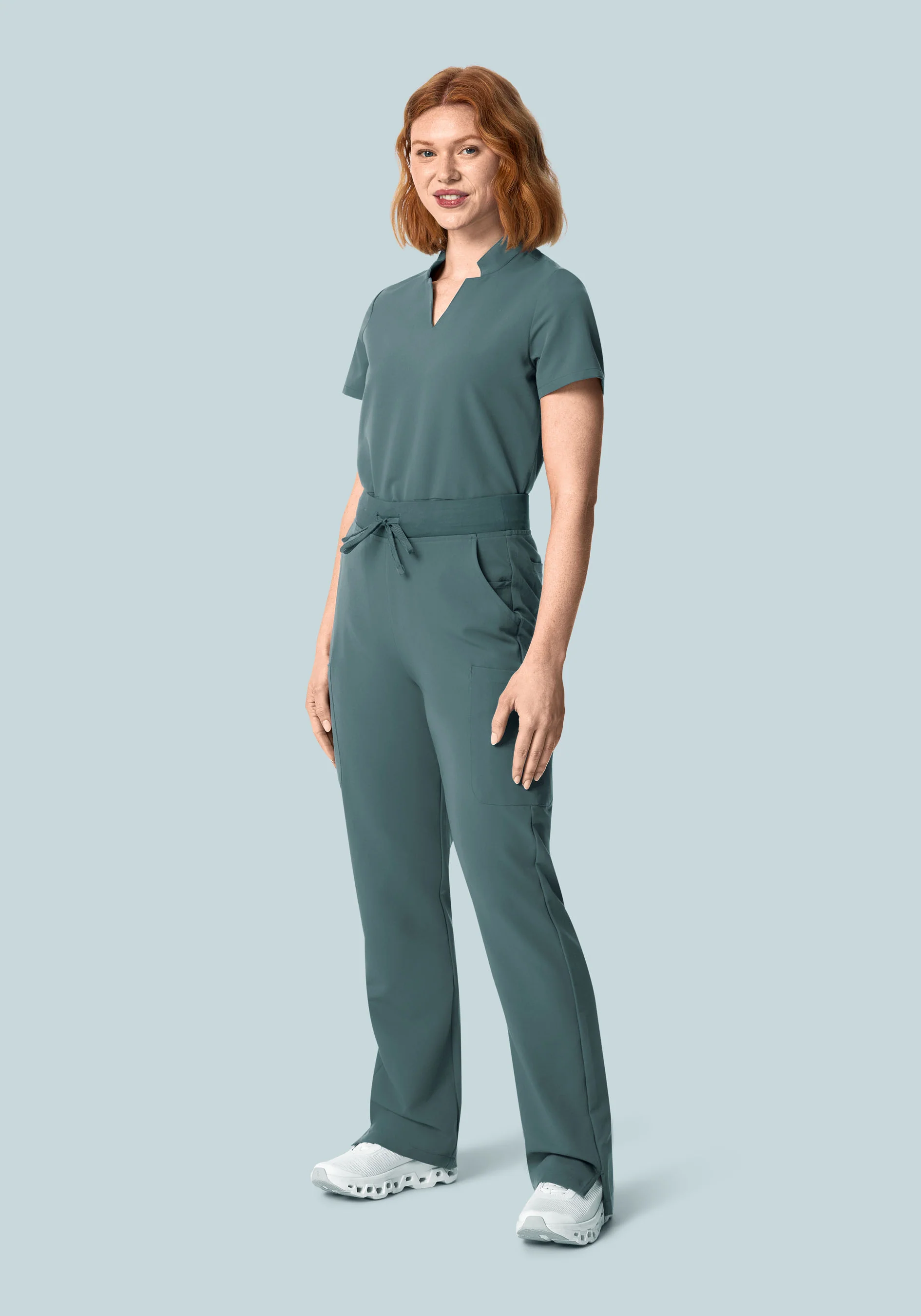 11 Pocket High Waisted Cargos Stormy Sky - Image 3