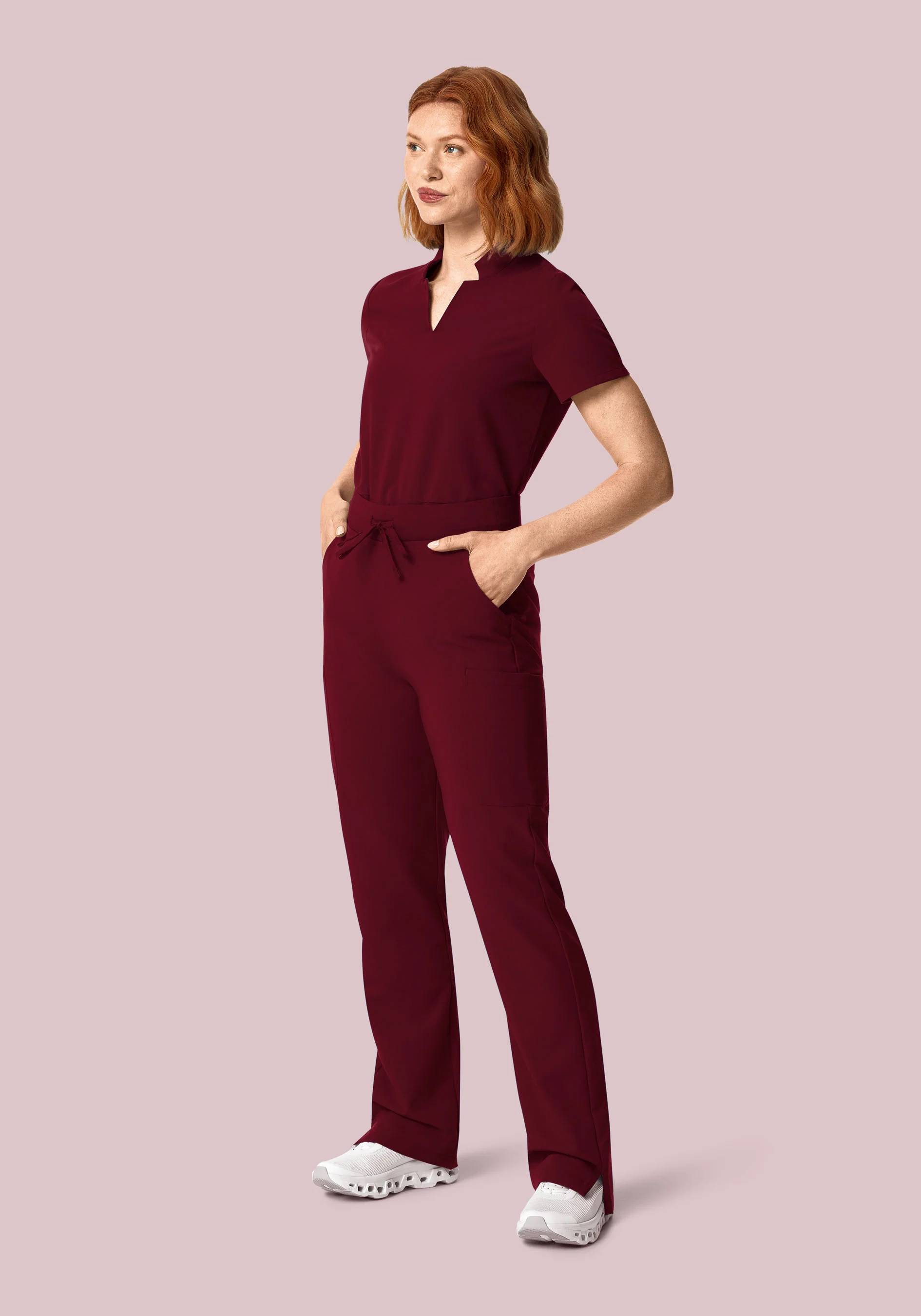 11 Pocket High Waisted Cargos Wine - Image 3