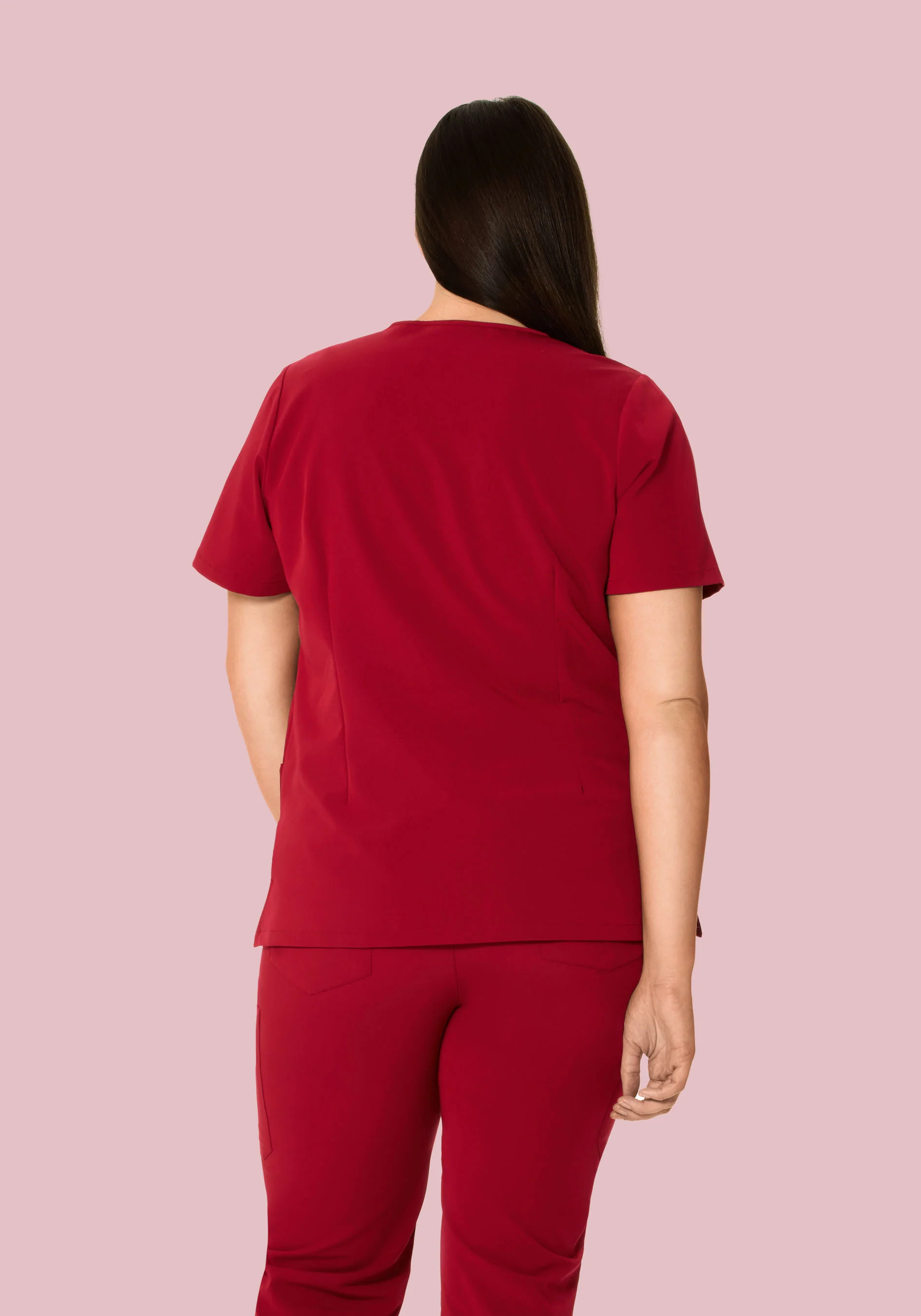 5 Pocket Notch Neck Top Cardinal - Image 6
