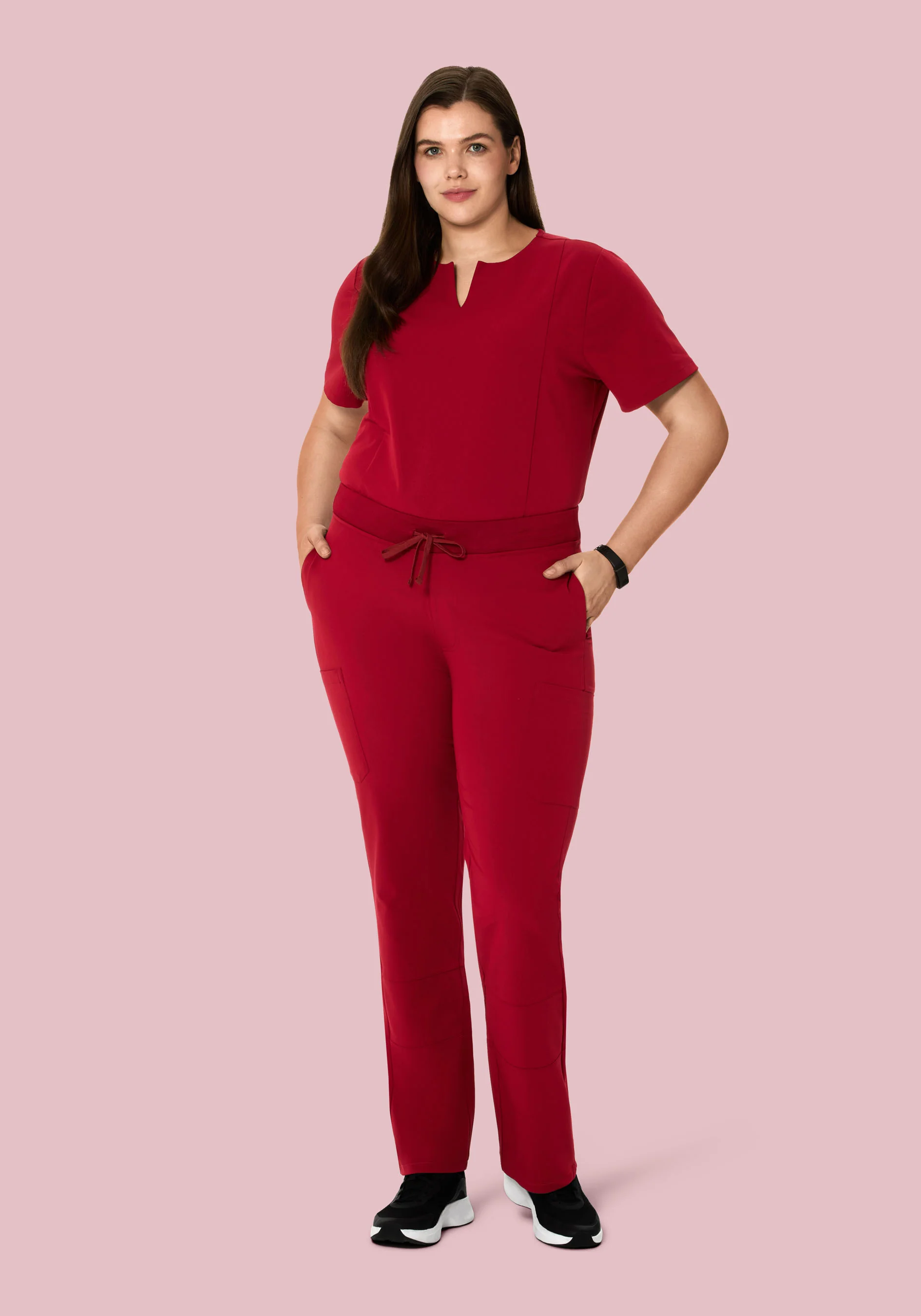 5 Pocket Notch Neck Top Cardinal - Image 8