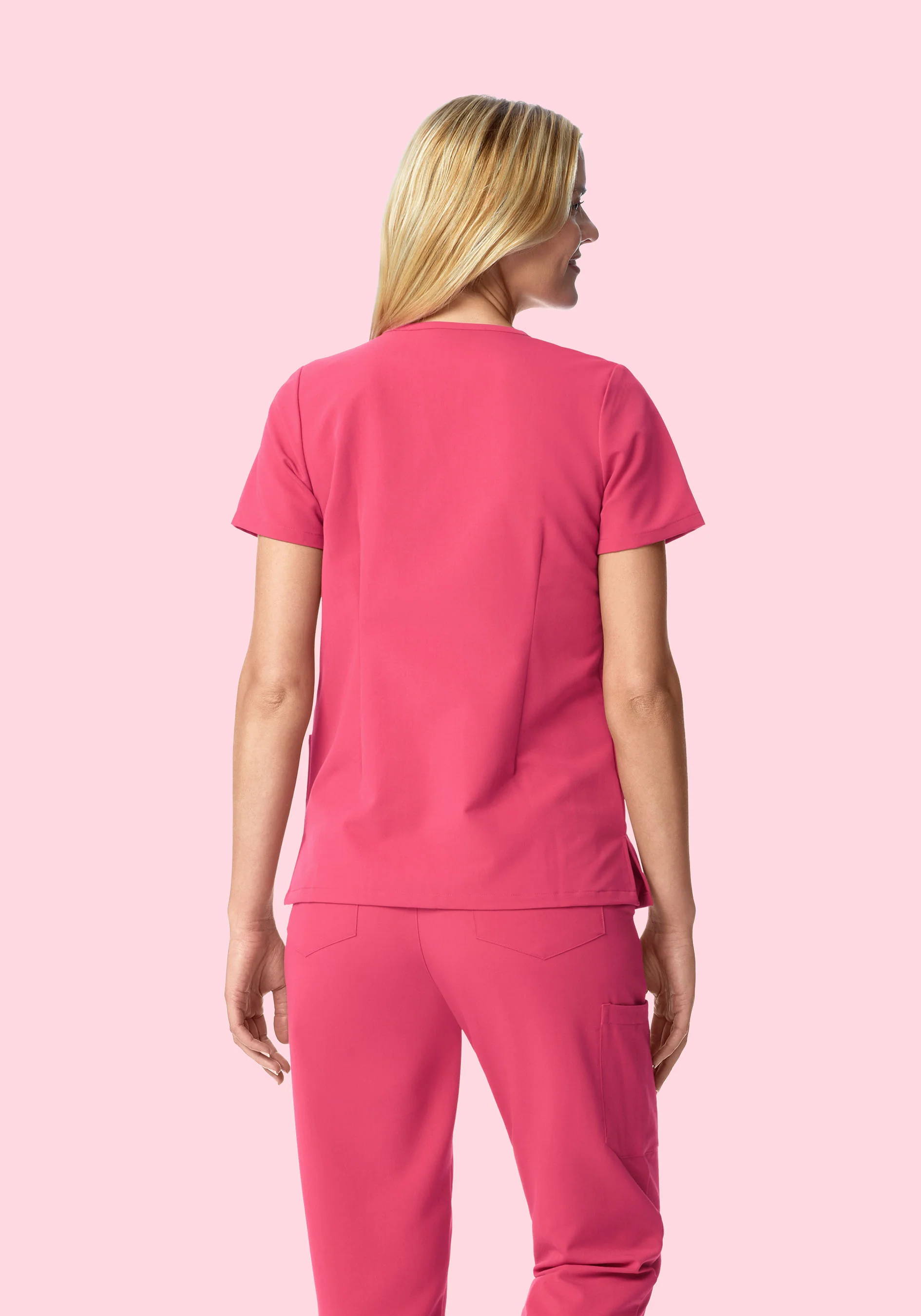 5 Pocket Notch Neck Top Carmine - Image 4