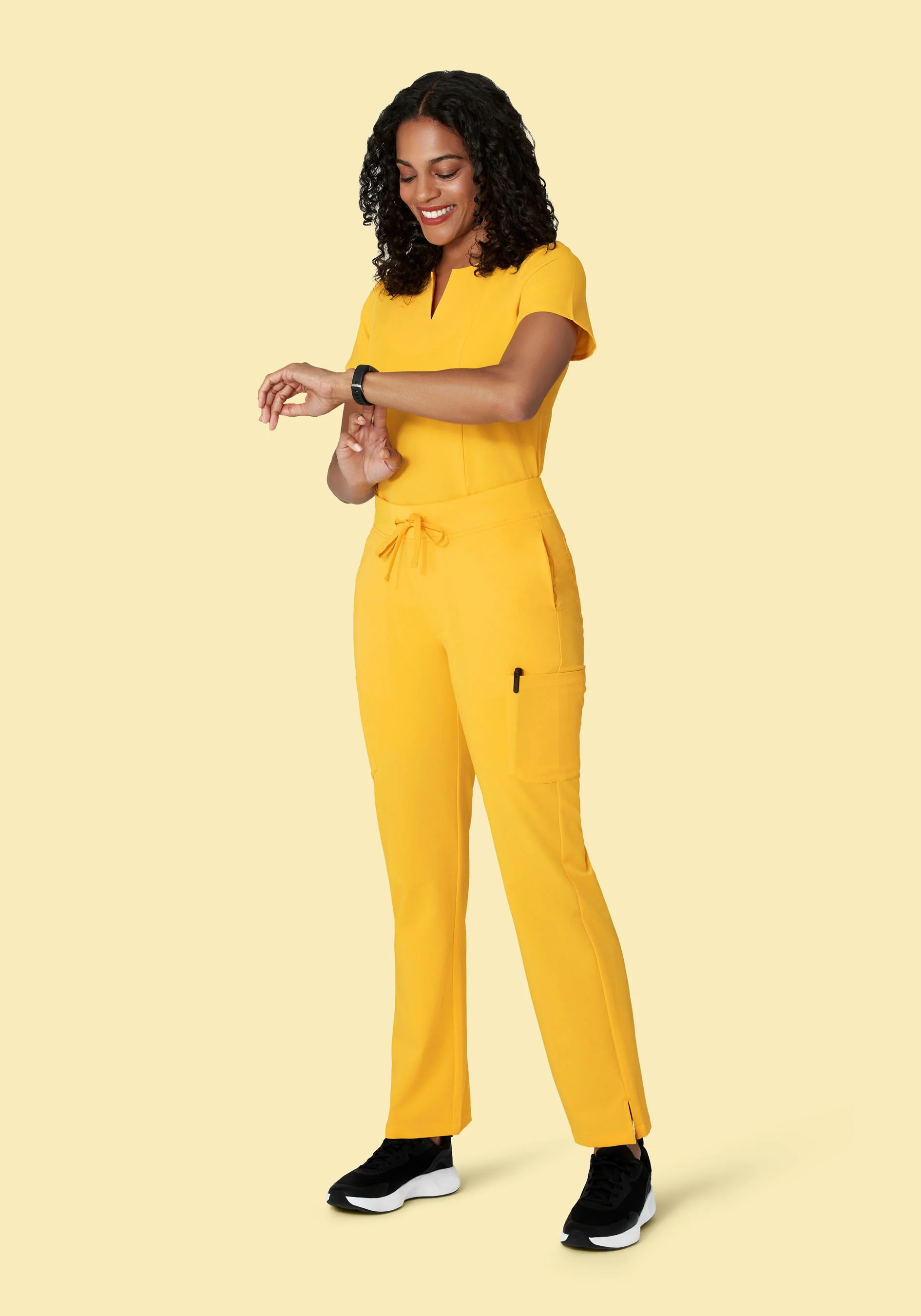 5 Pocket Notch Neck Top Daffodil - Image 3