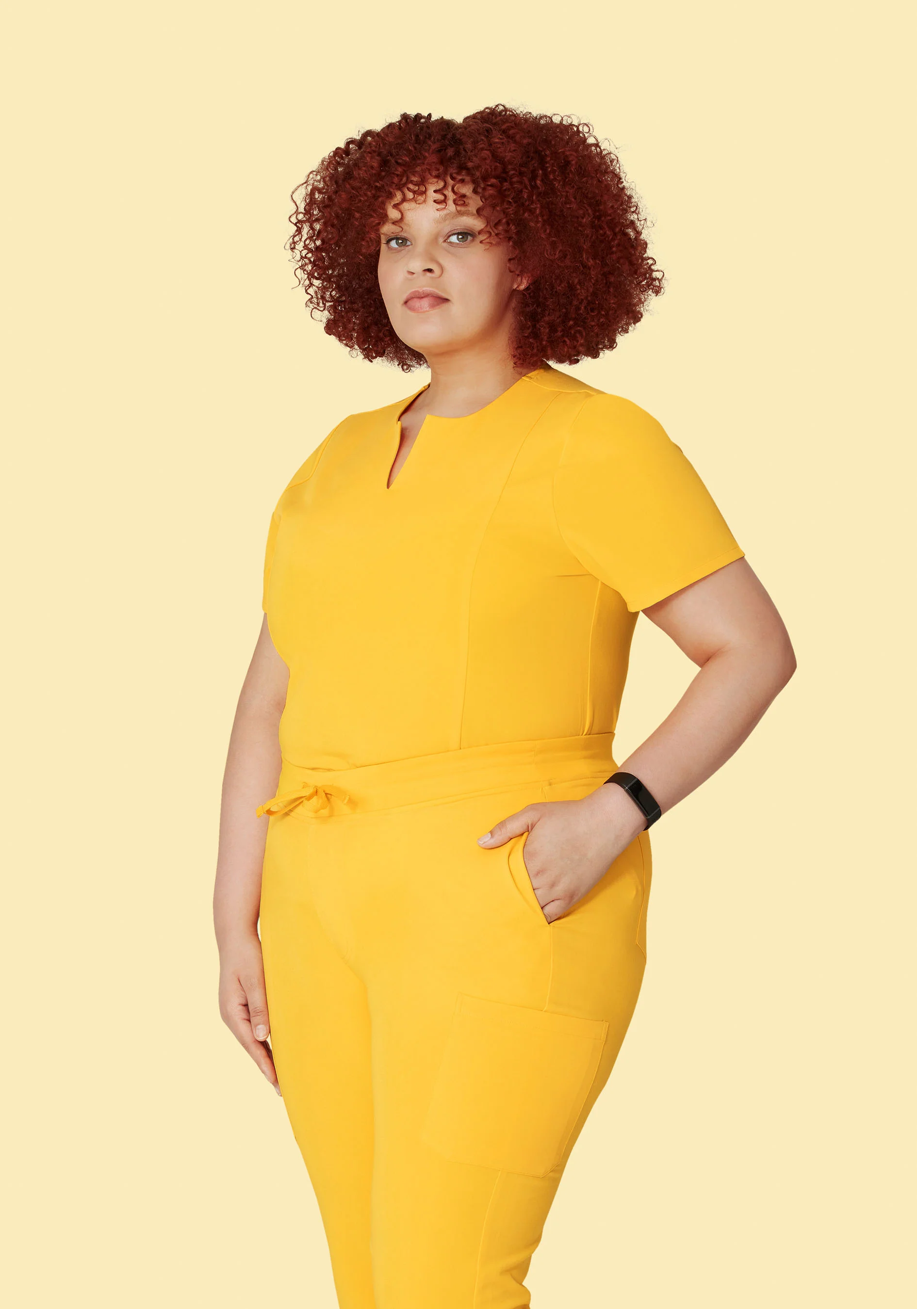 5 Pocket Notch Neck Top Daffodil - Image 6