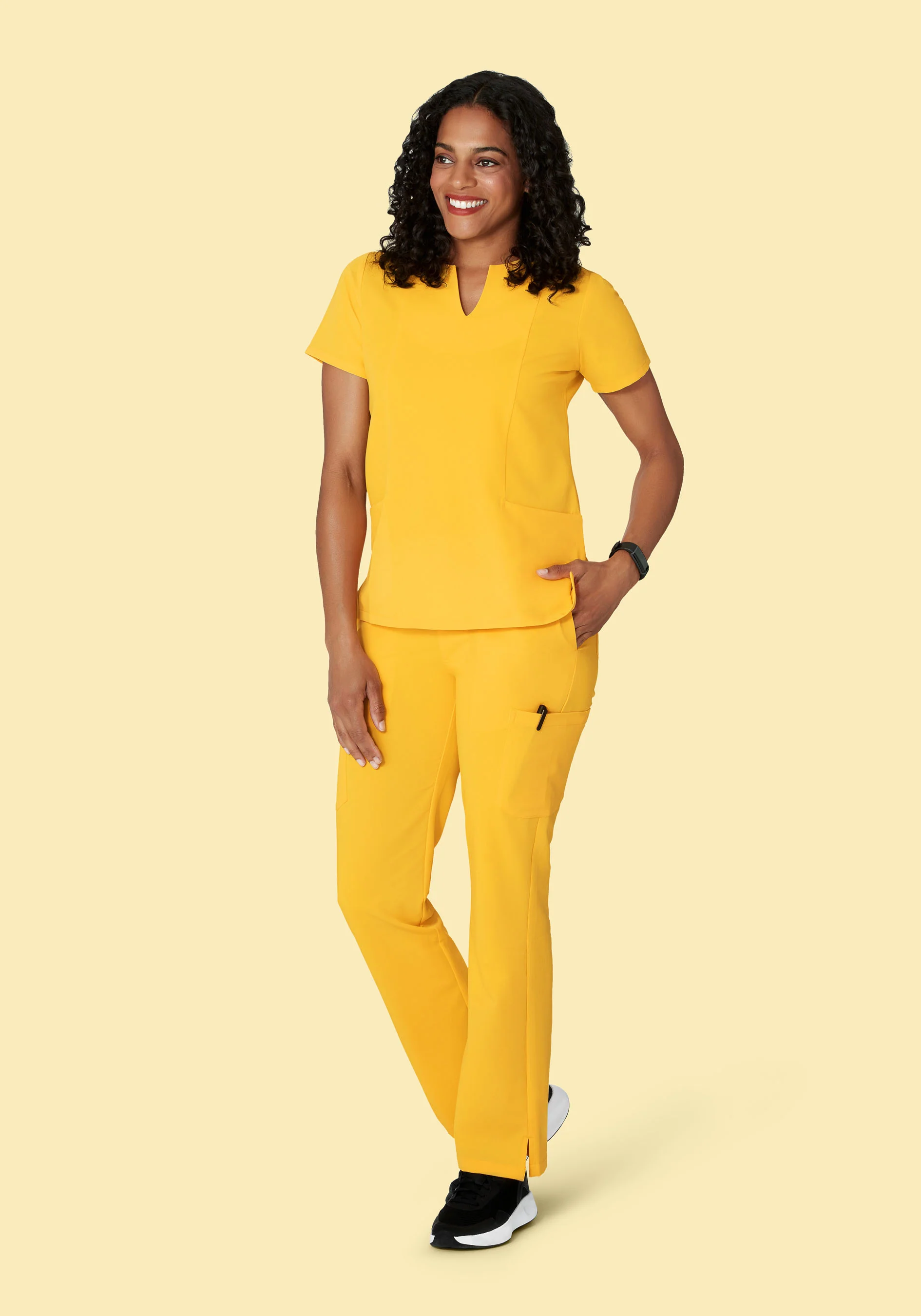 5 Pocket Notch Neck Top Daffodil - Image 8