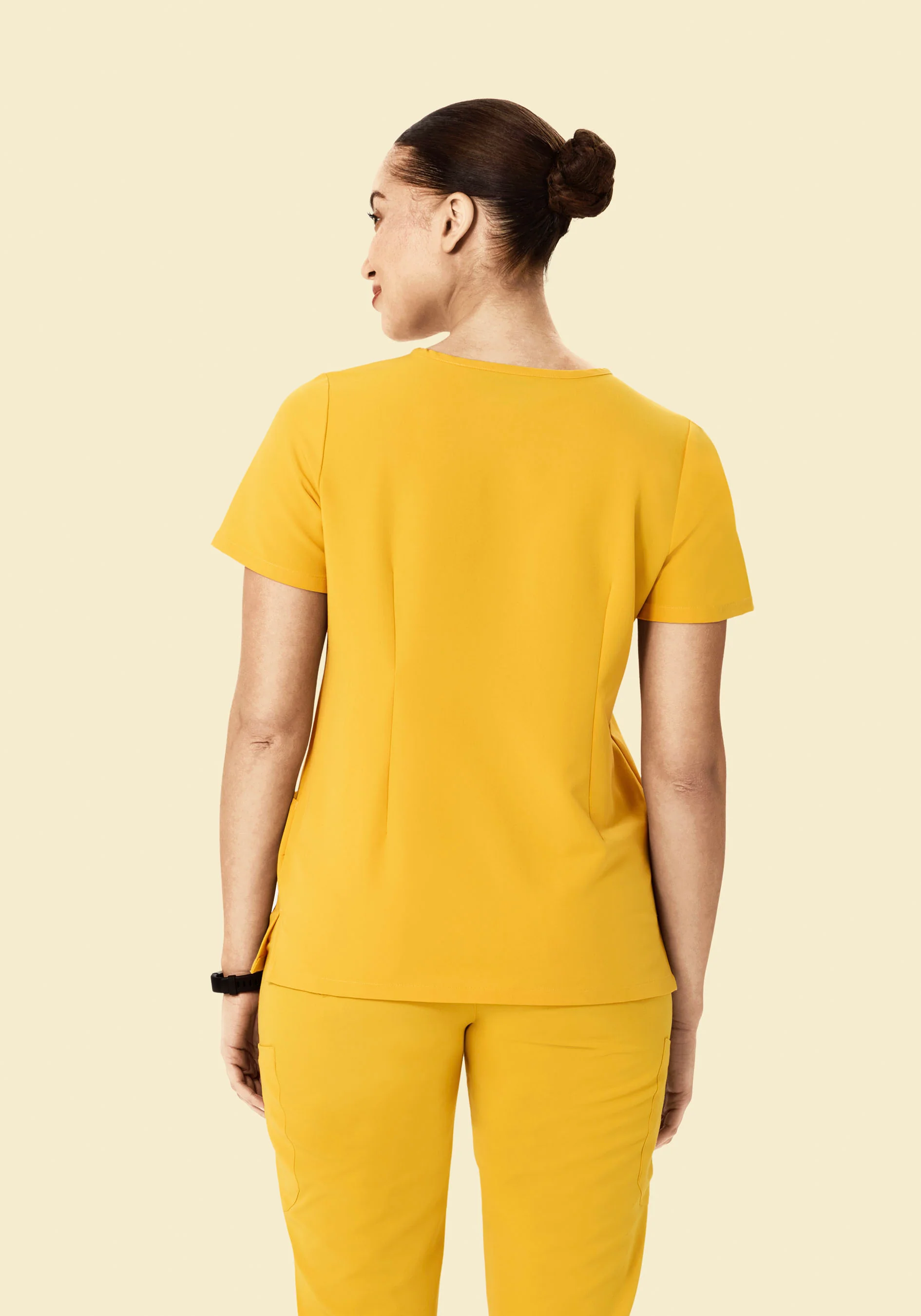 5 Pocket Notch Neck Top Dijon - Image 4