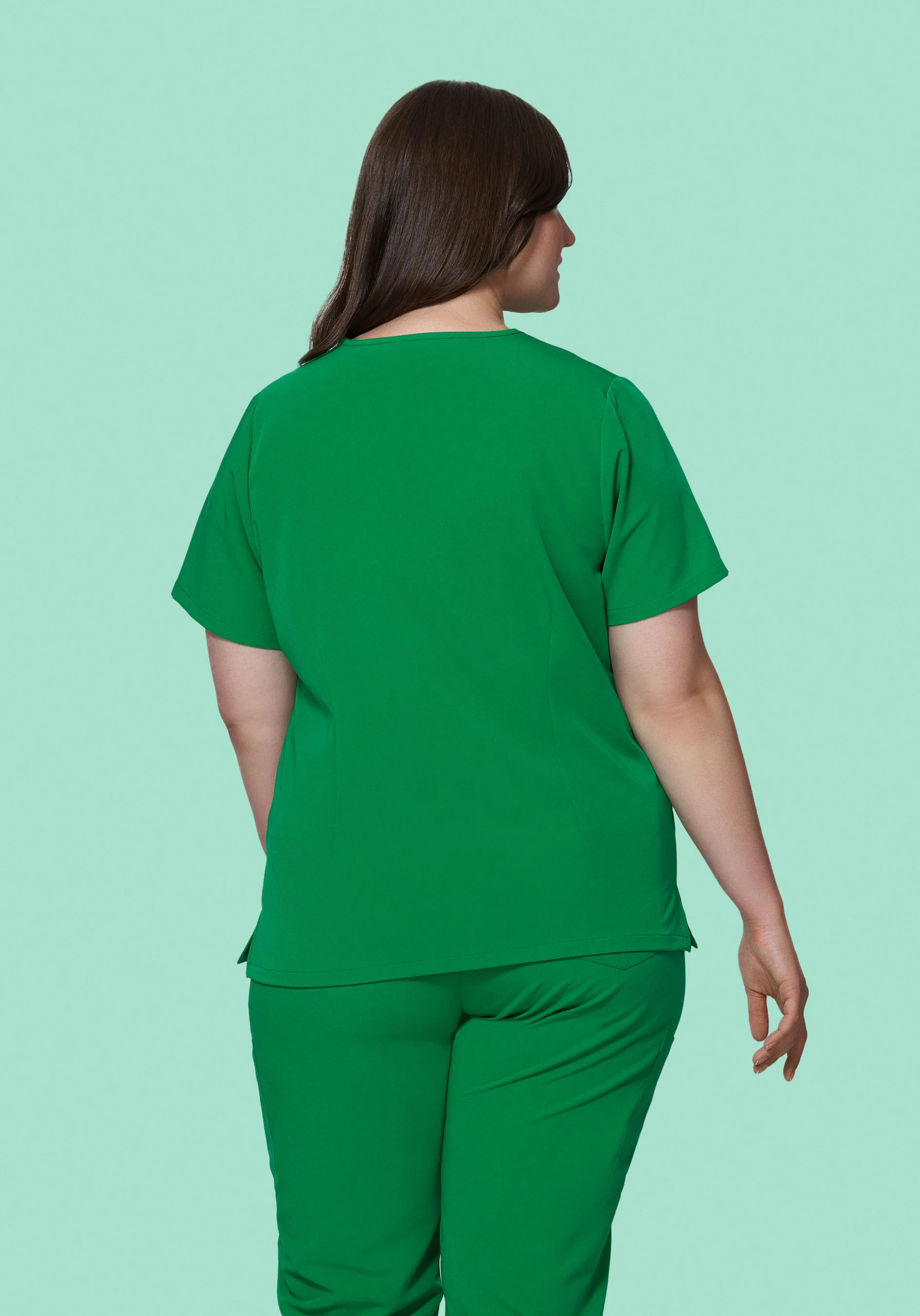 5 Pocket Notch Neck Top Emerald - Image 9