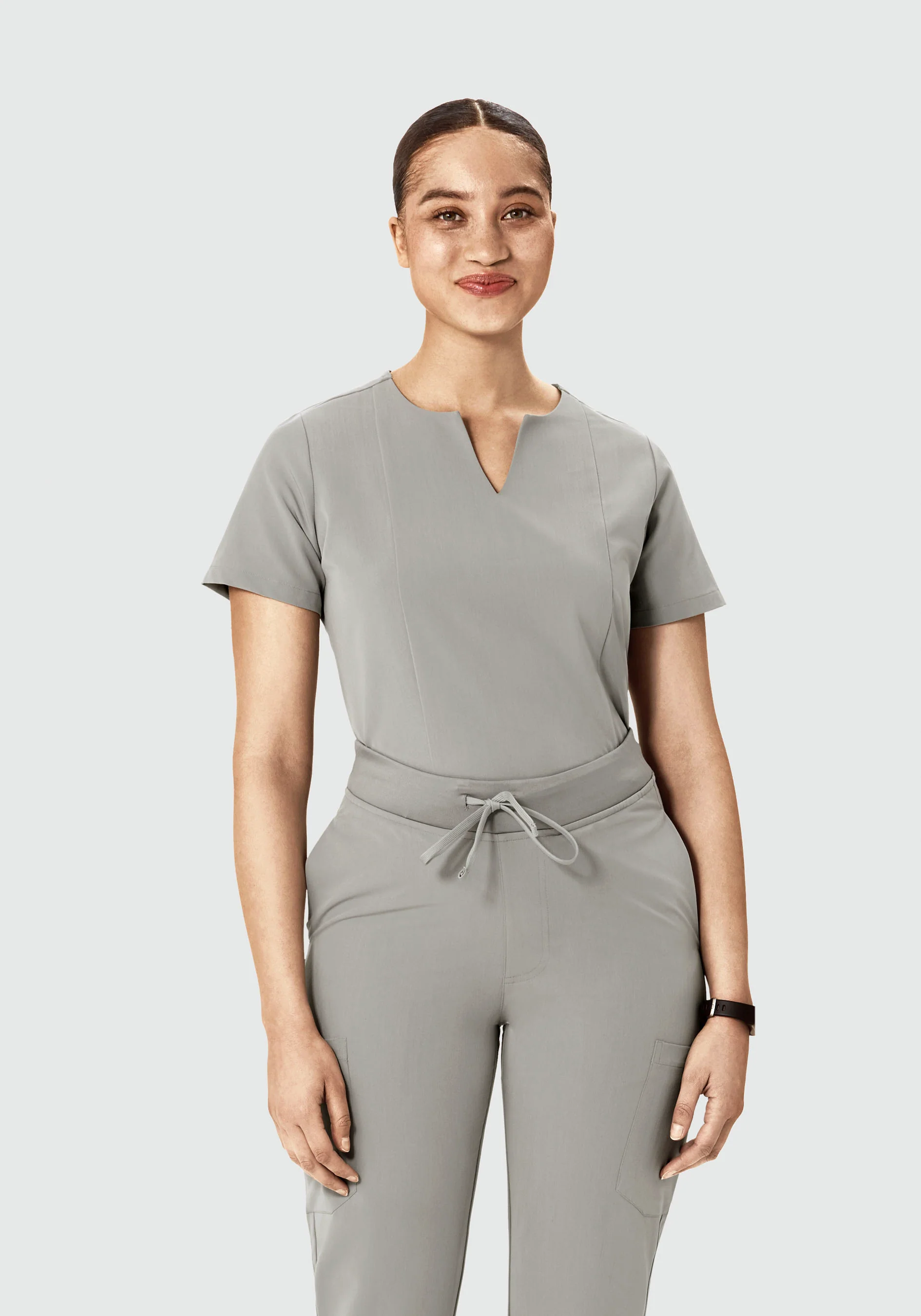 5 Pocket Notch Neck Top Flint - Image 2