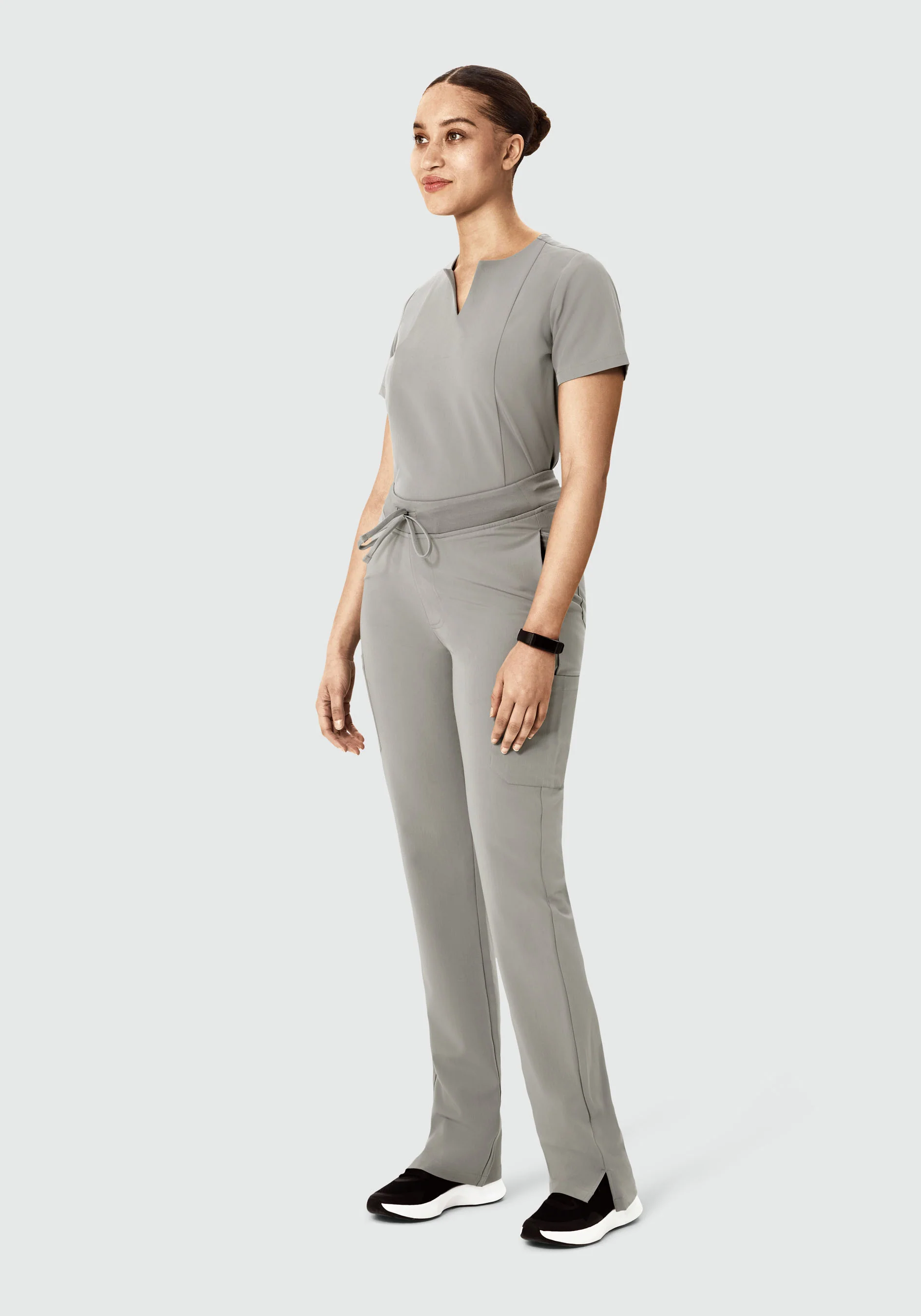5 Pocket Notch Neck Top Flint - Image 3