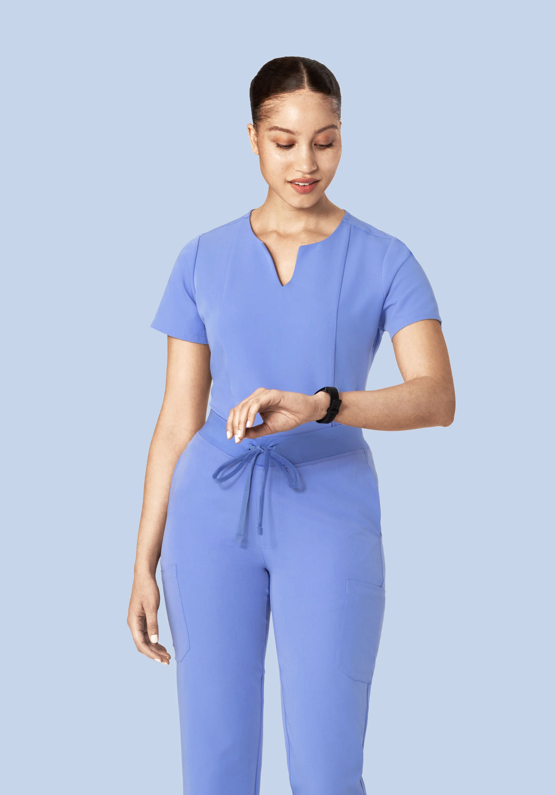 5 Pocket Notch Neck Top French Blue - Image 11