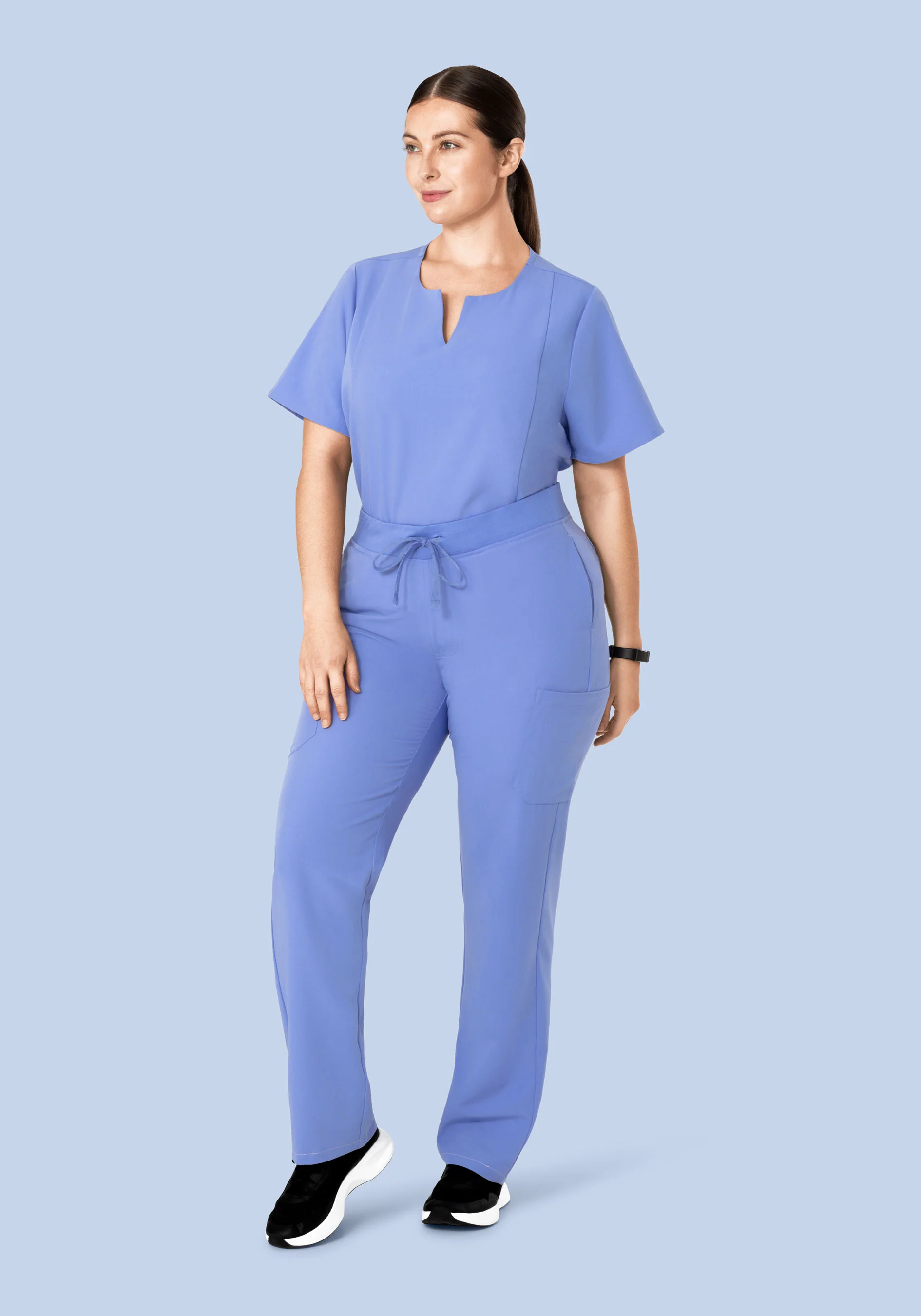 5 Pocket Notch Neck Top French Blue - Image 8