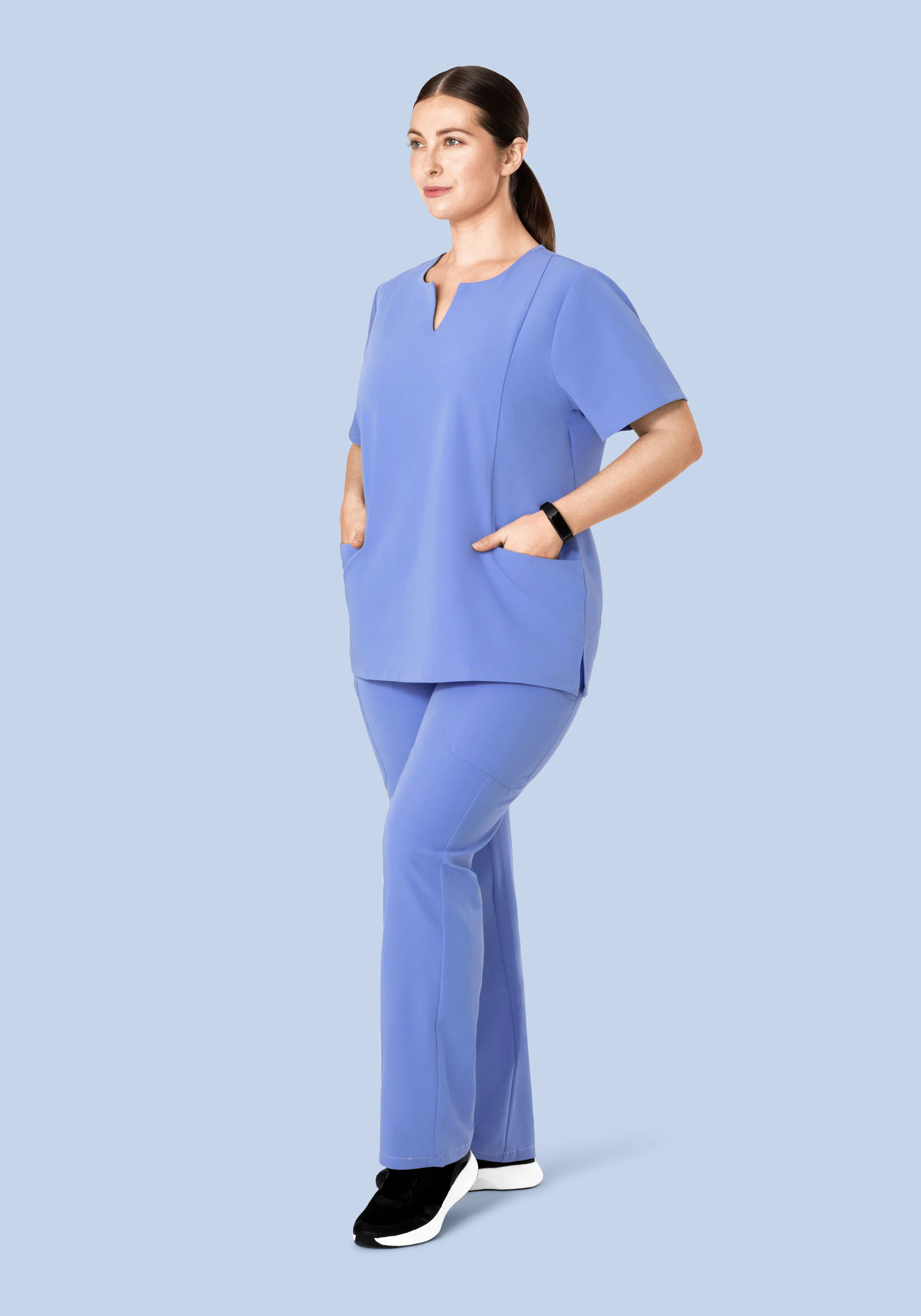 5 Pocket Notch Neck Top French Blue - Image 9