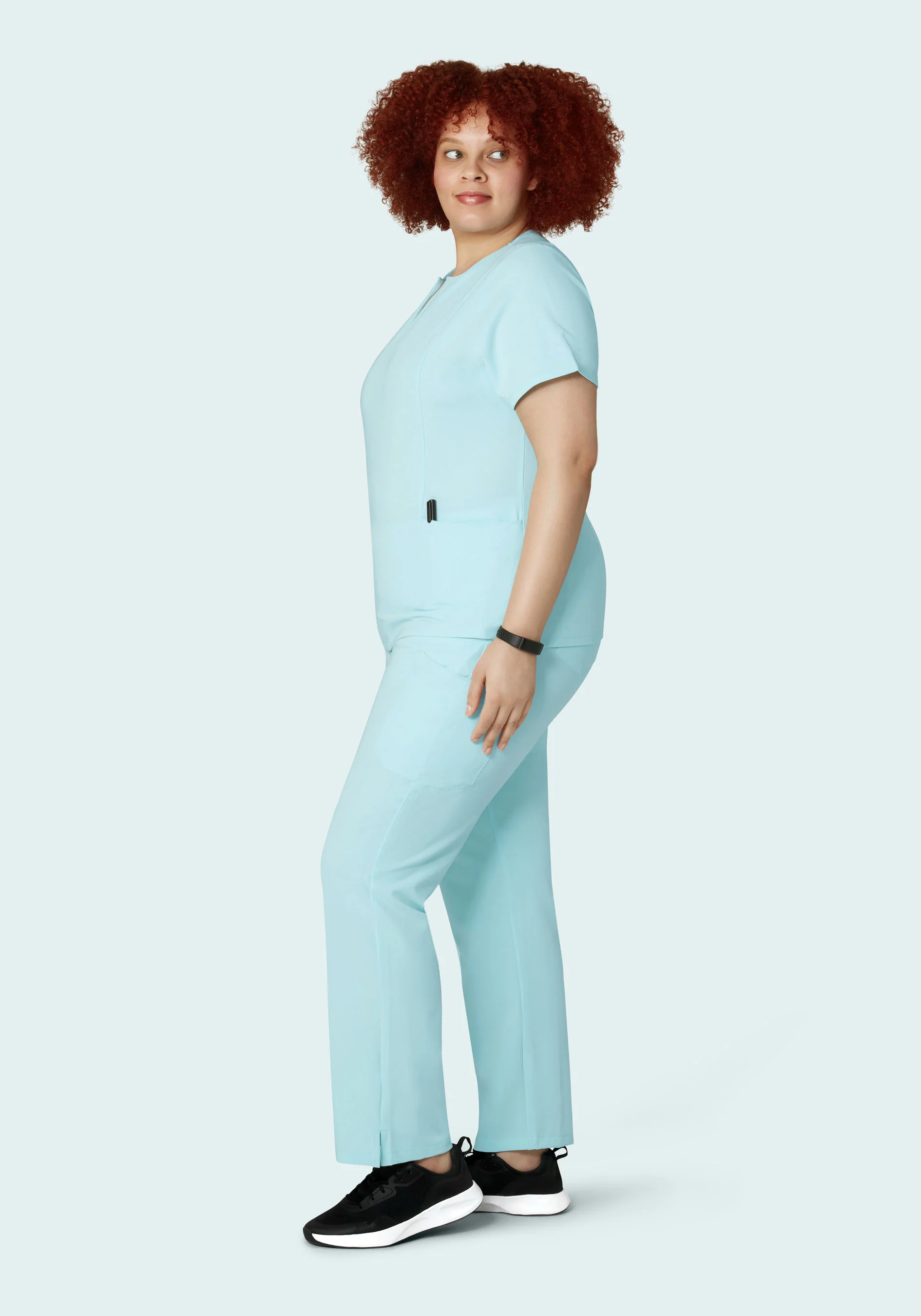 5 Pocket Notch Neck Top Glacier - Image 7