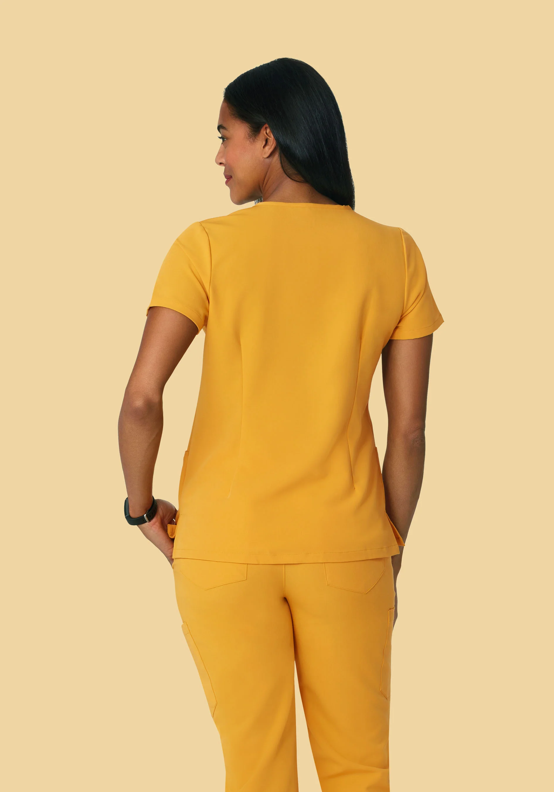 5 Pocket Notch Neck Top Honey - Image 4