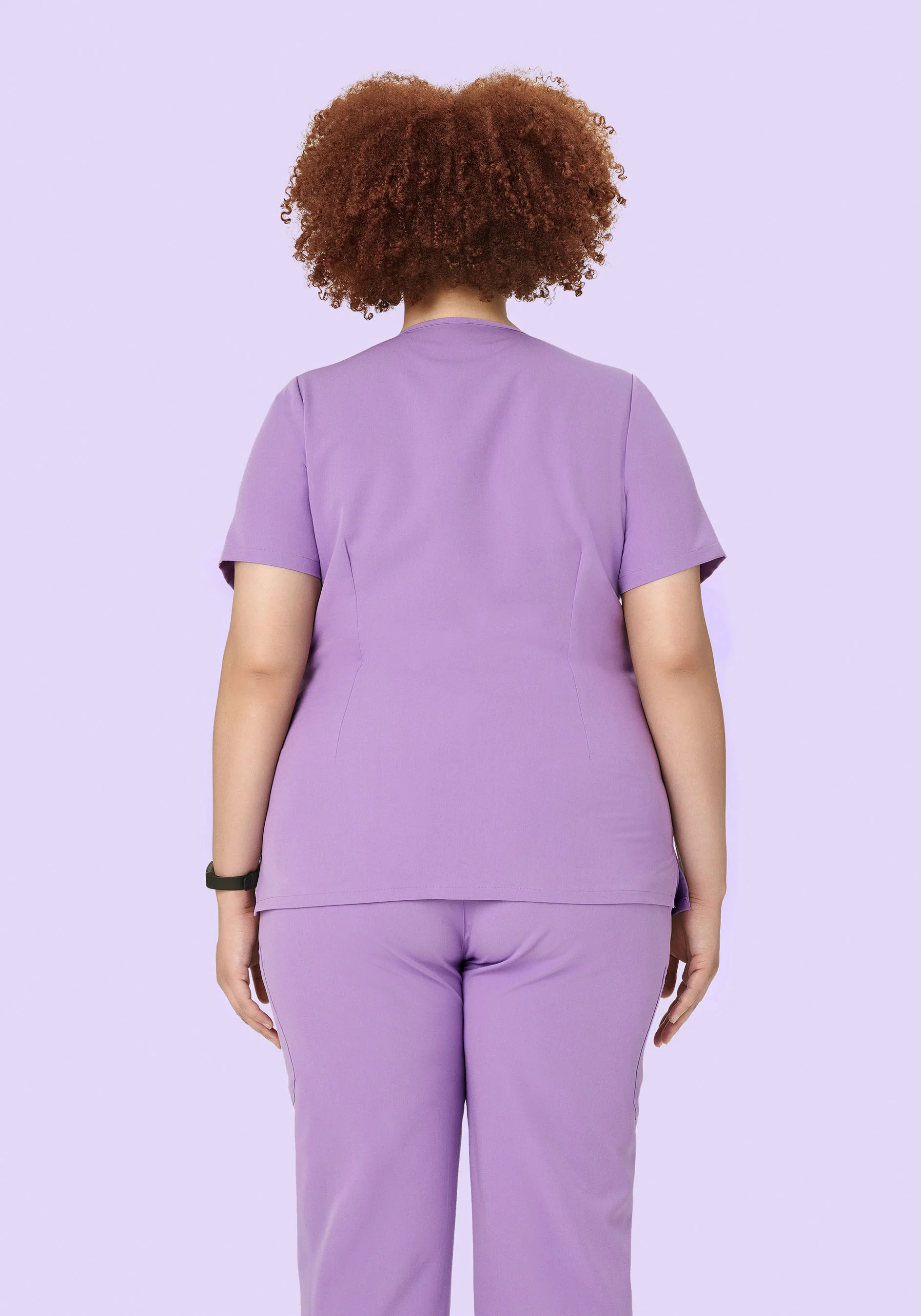 5 Pocket Notch Neck Top Lavender - Image 7