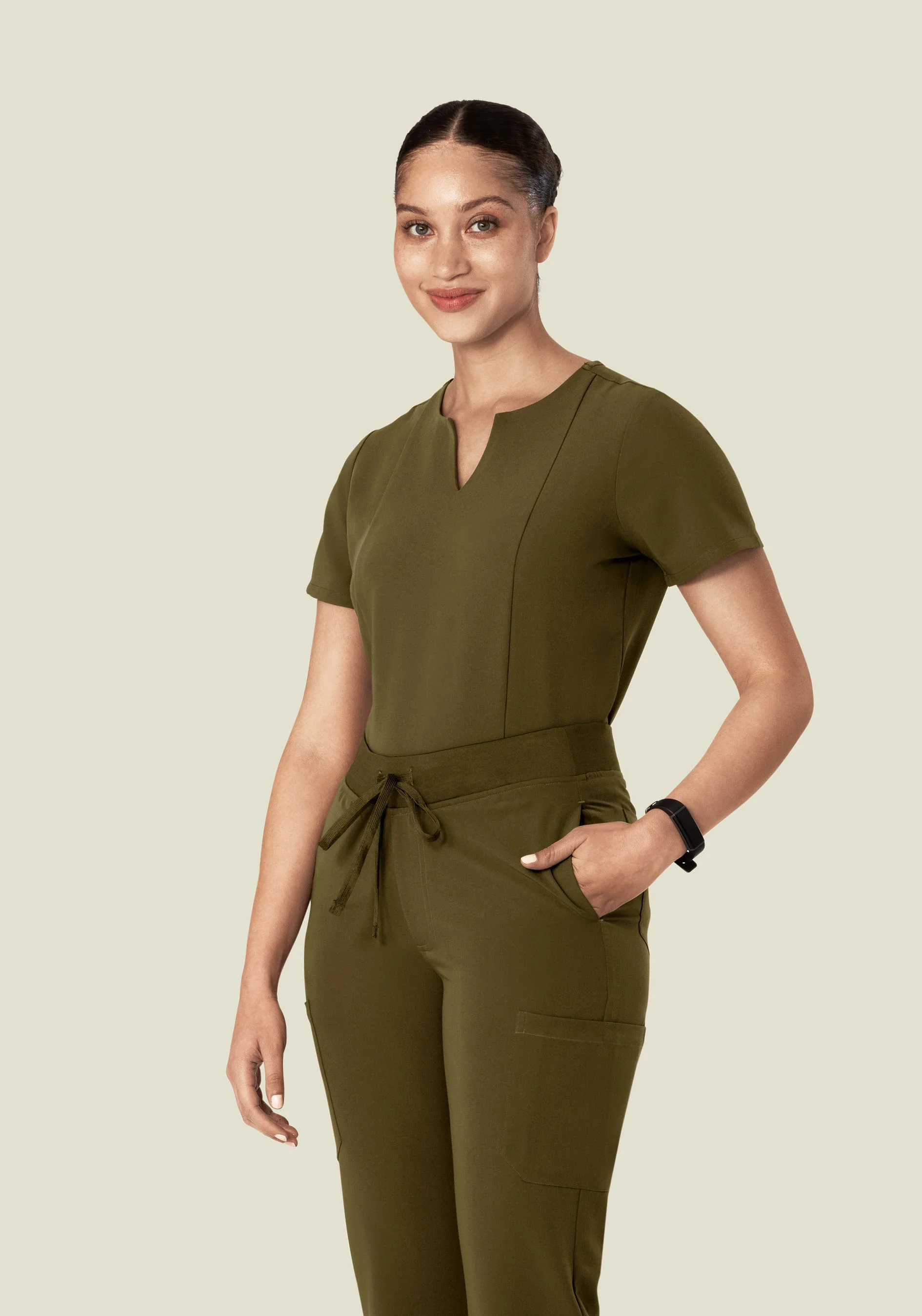 5 Pocket Notch Neck Top Manzanilla - Image 2