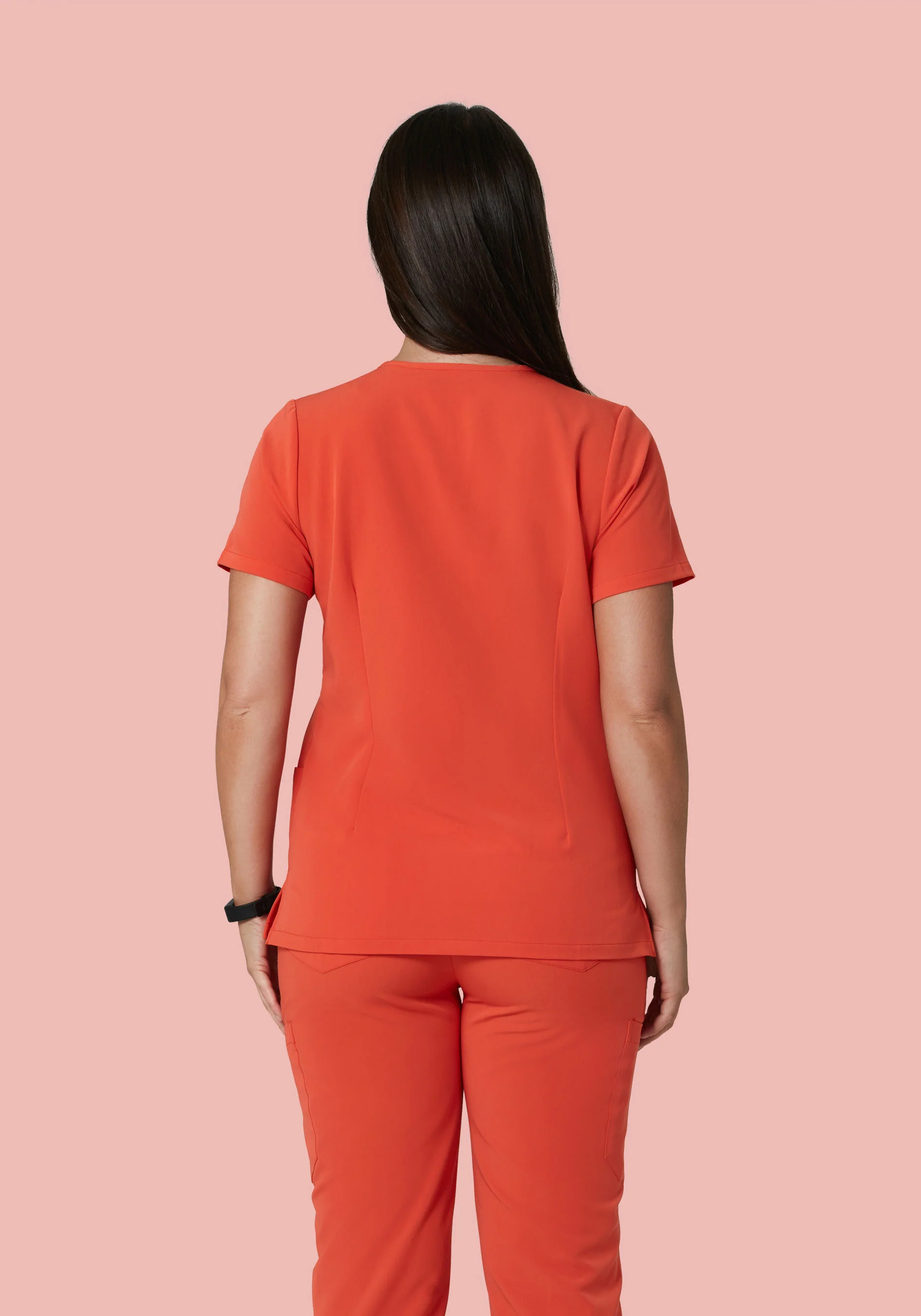 5 Pocket Notch Neck Top Terracotta - Image 4