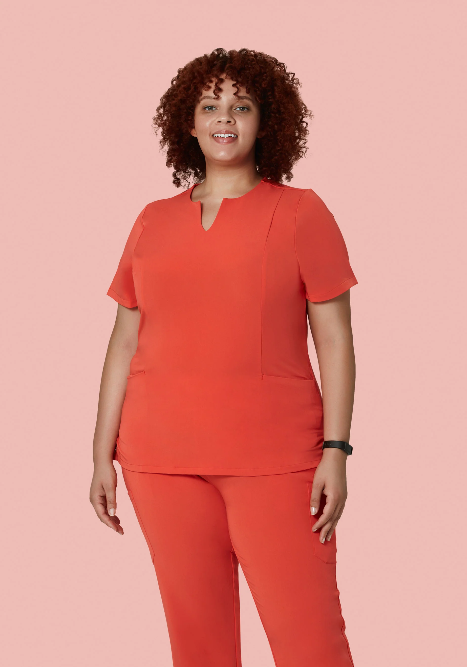5 Pocket Notch Neck Top Terracotta - Image 5