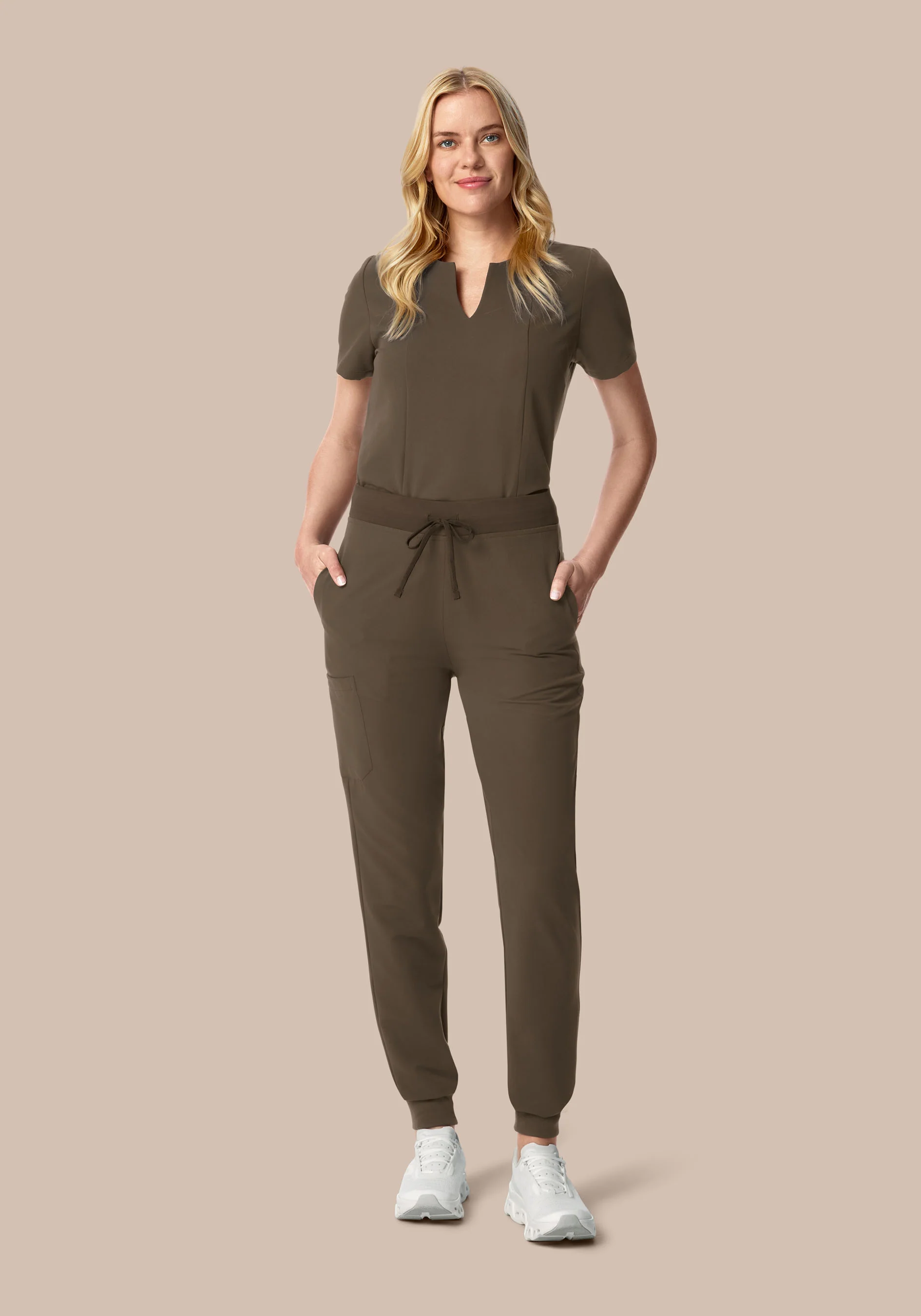 5 Pocket Notch Neck Top Truffle - Image 3