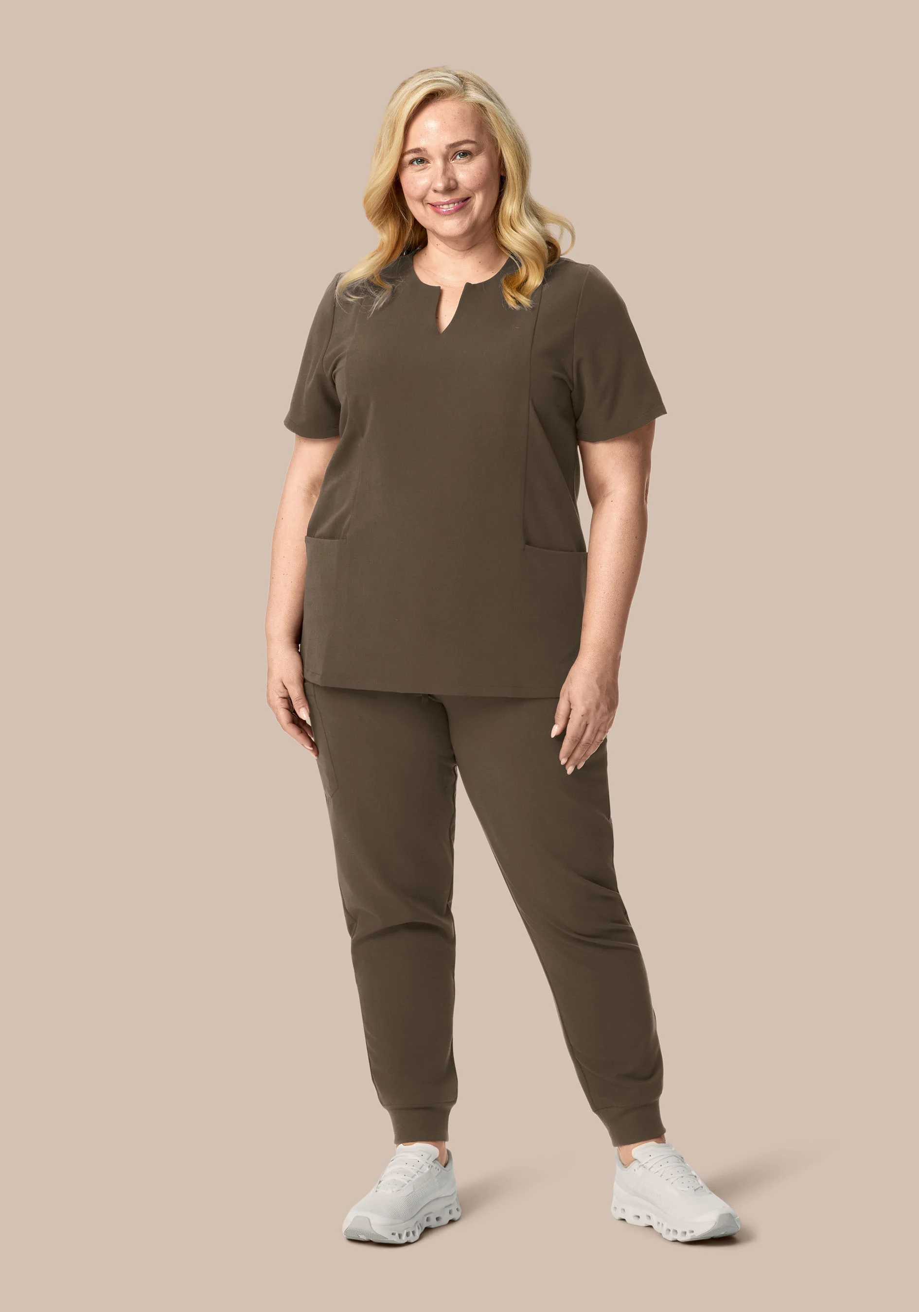 5 Pocket Notch Neck Top Truffle - Image 7