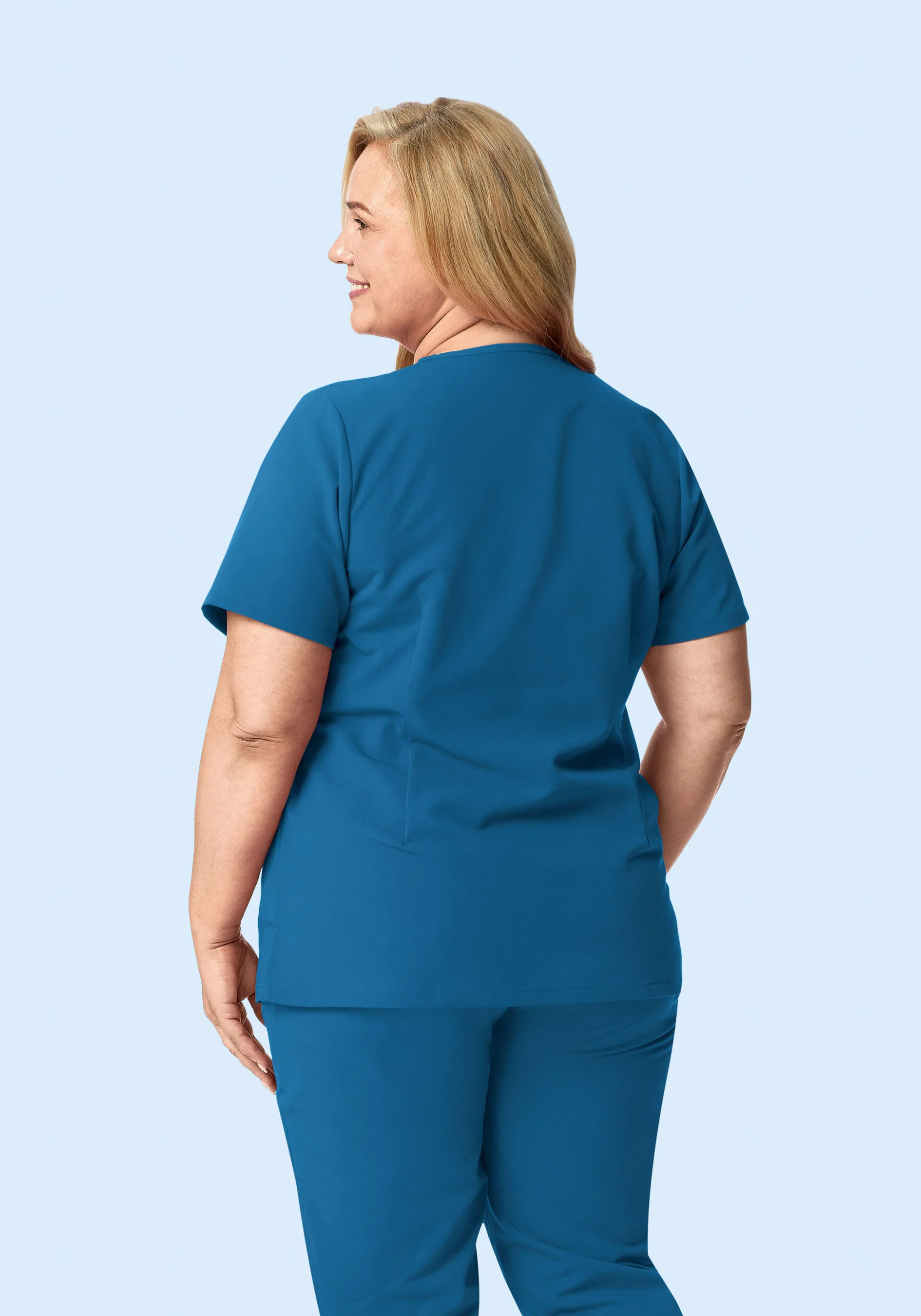 5 Pocket Notch Neck Top Vallarta Blue - Image 9