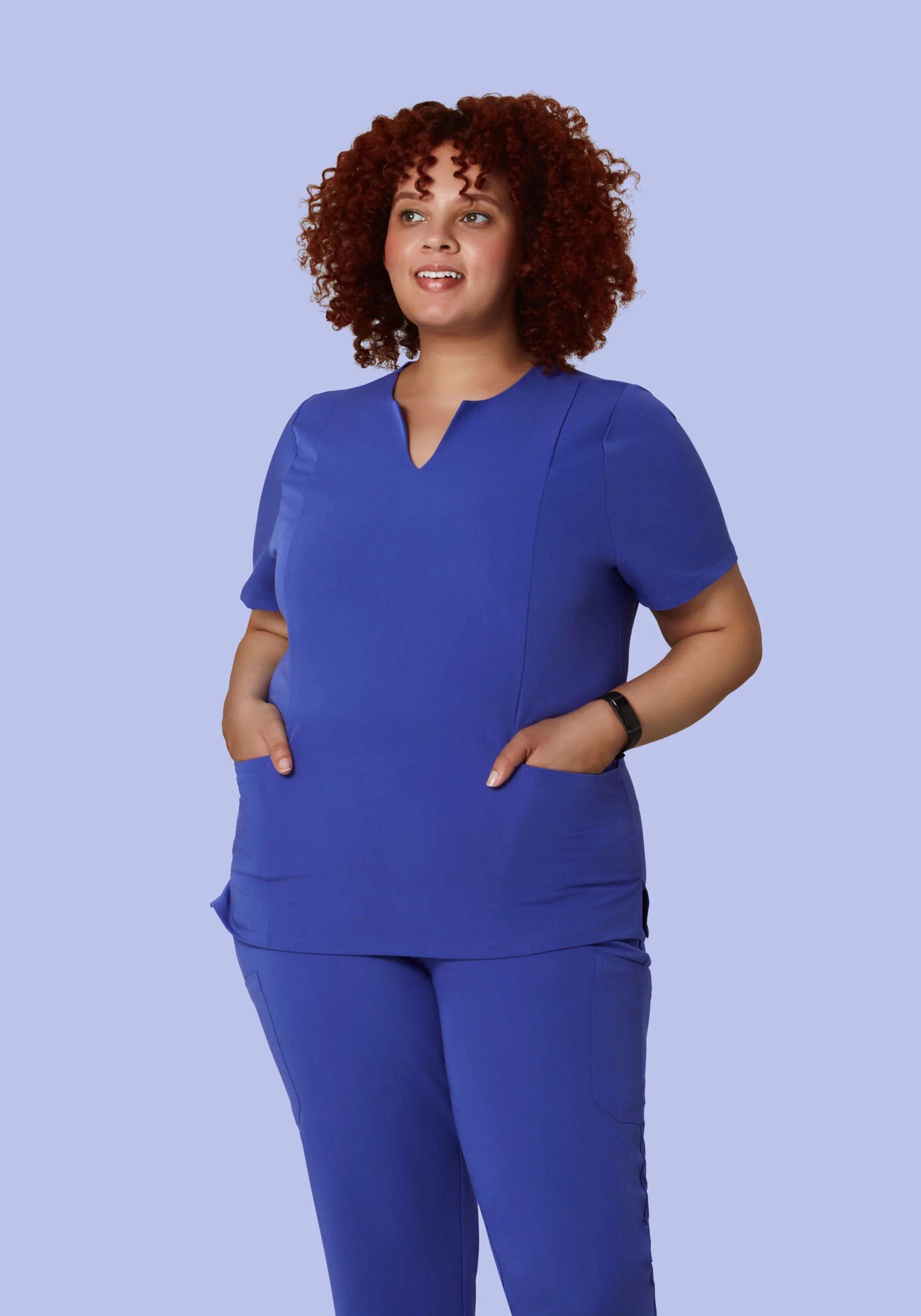 5 Pocket Notch Neck Top Very Peri - Image 5