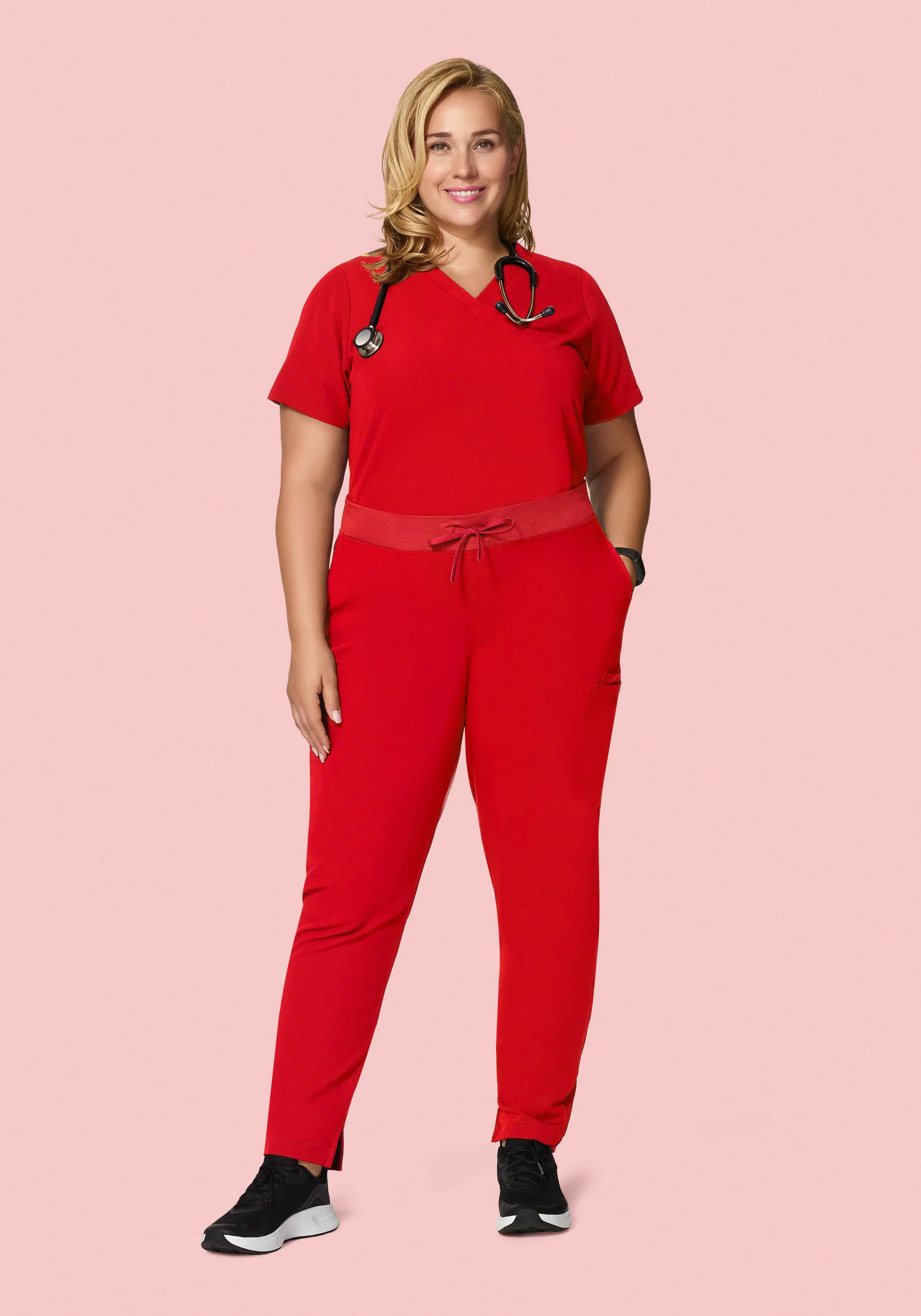 6 Pocket Slim Pants Candy Red - Image 3