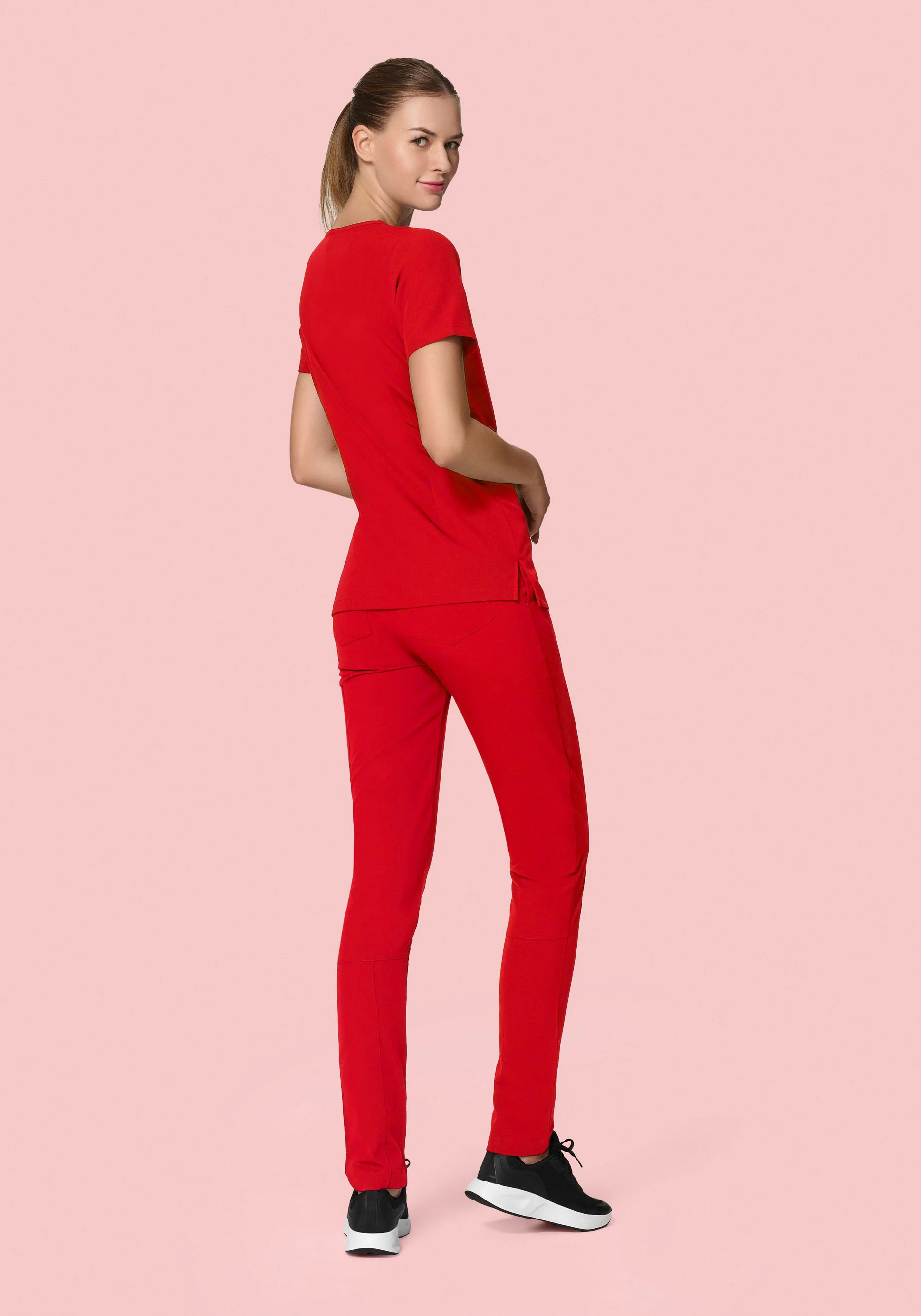 6 Pocket Slim Pants Candy Red - Image 6