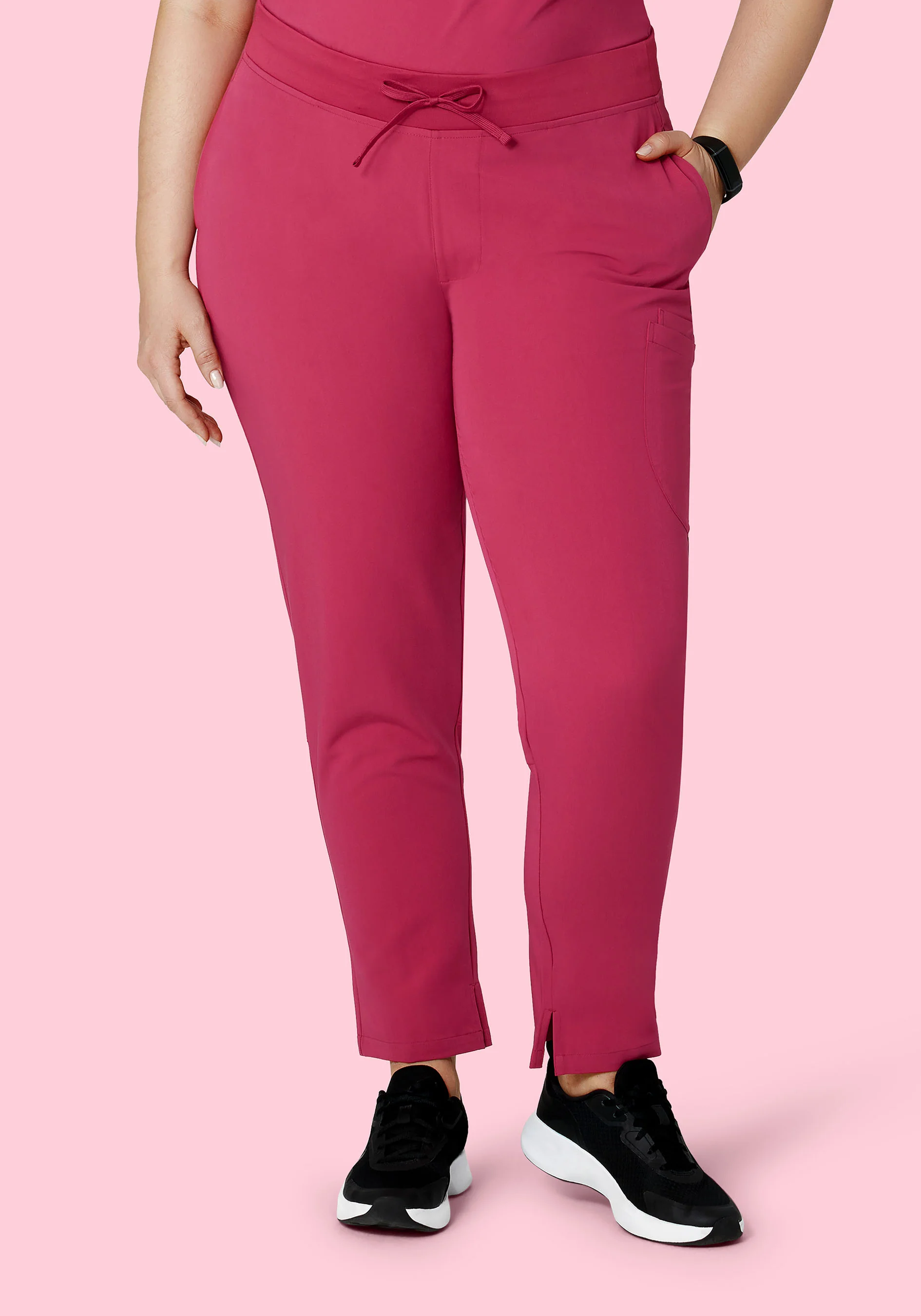 6 Pocket Slim Pants Deep Magenta - Image 5