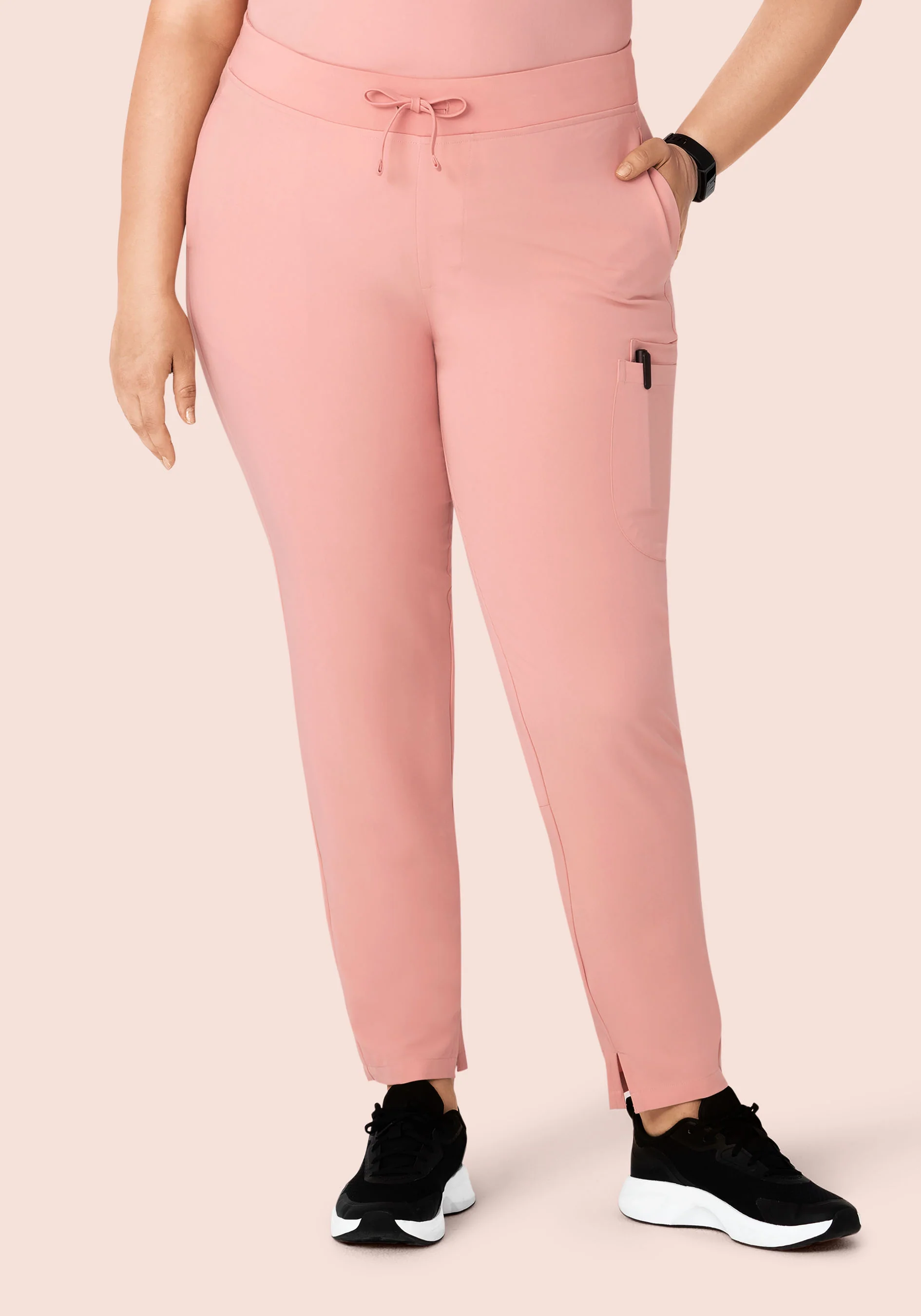 6 Pocket Slim Pants Dusty Pink - Image 5