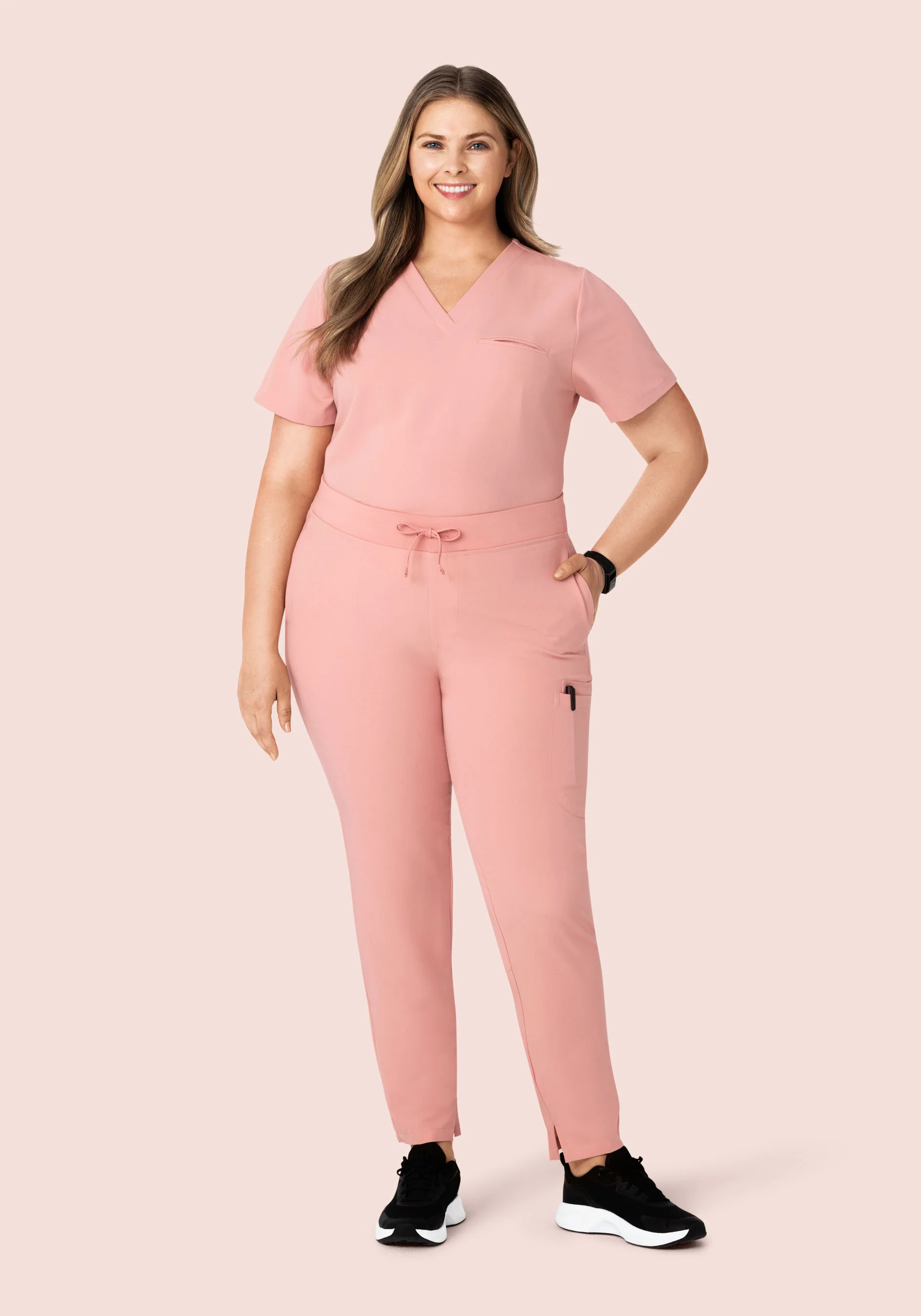 6 Pocket Slim Pants Dusty Pink - Image 6