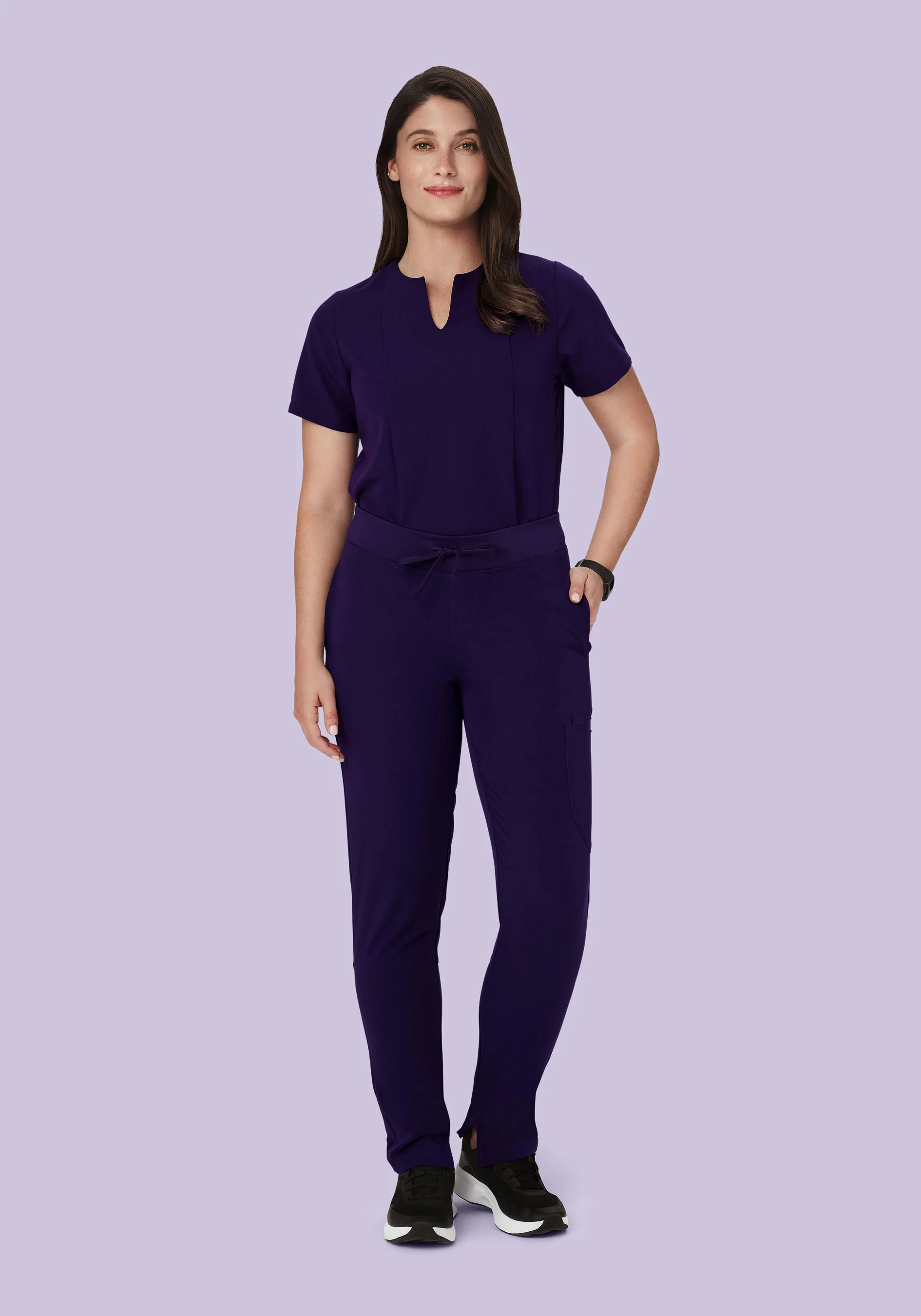 6 Pocket Slim Pants Eggplant - Image 3