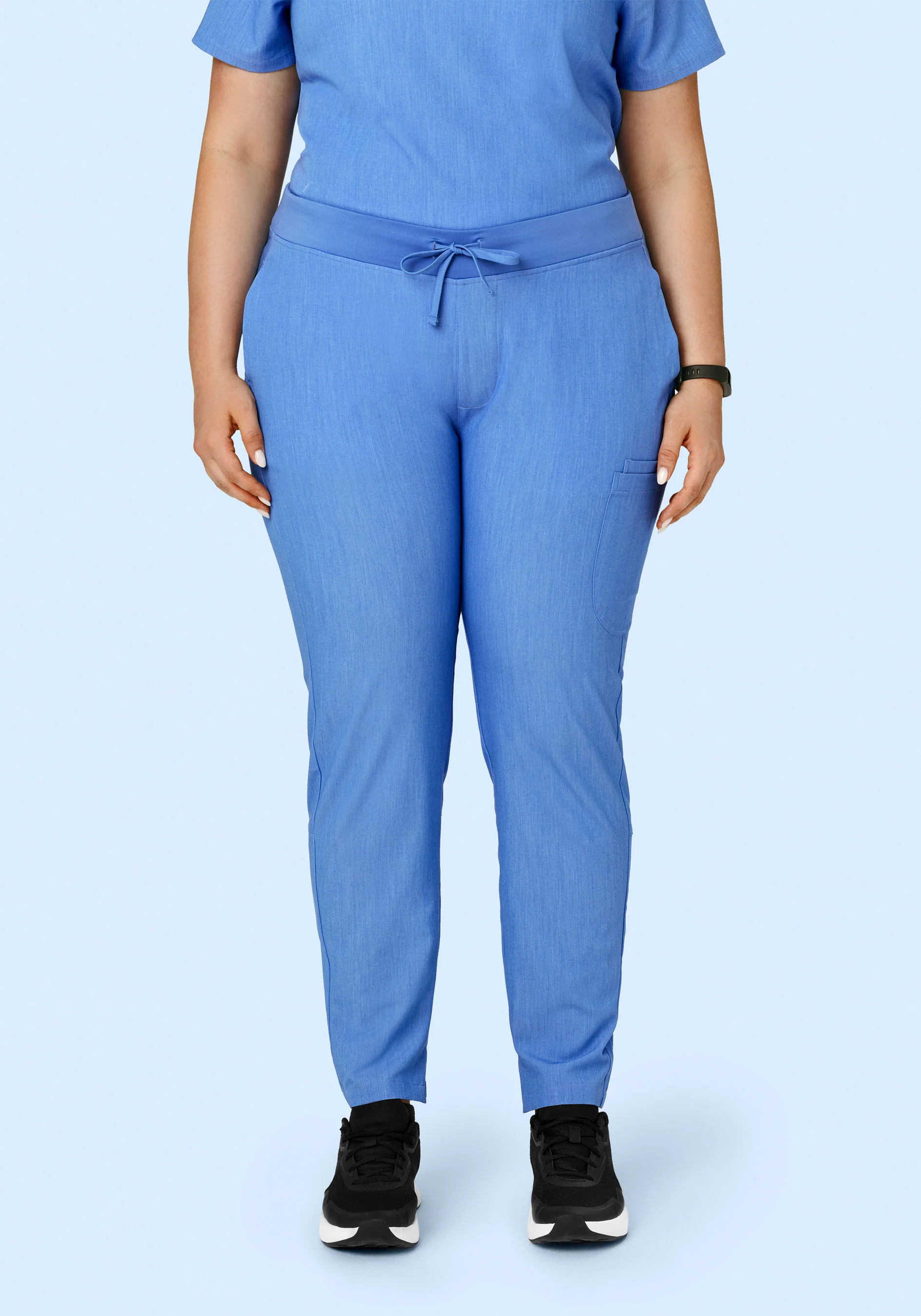 6 Pocket Slim Pants Heather Blue - Image 7