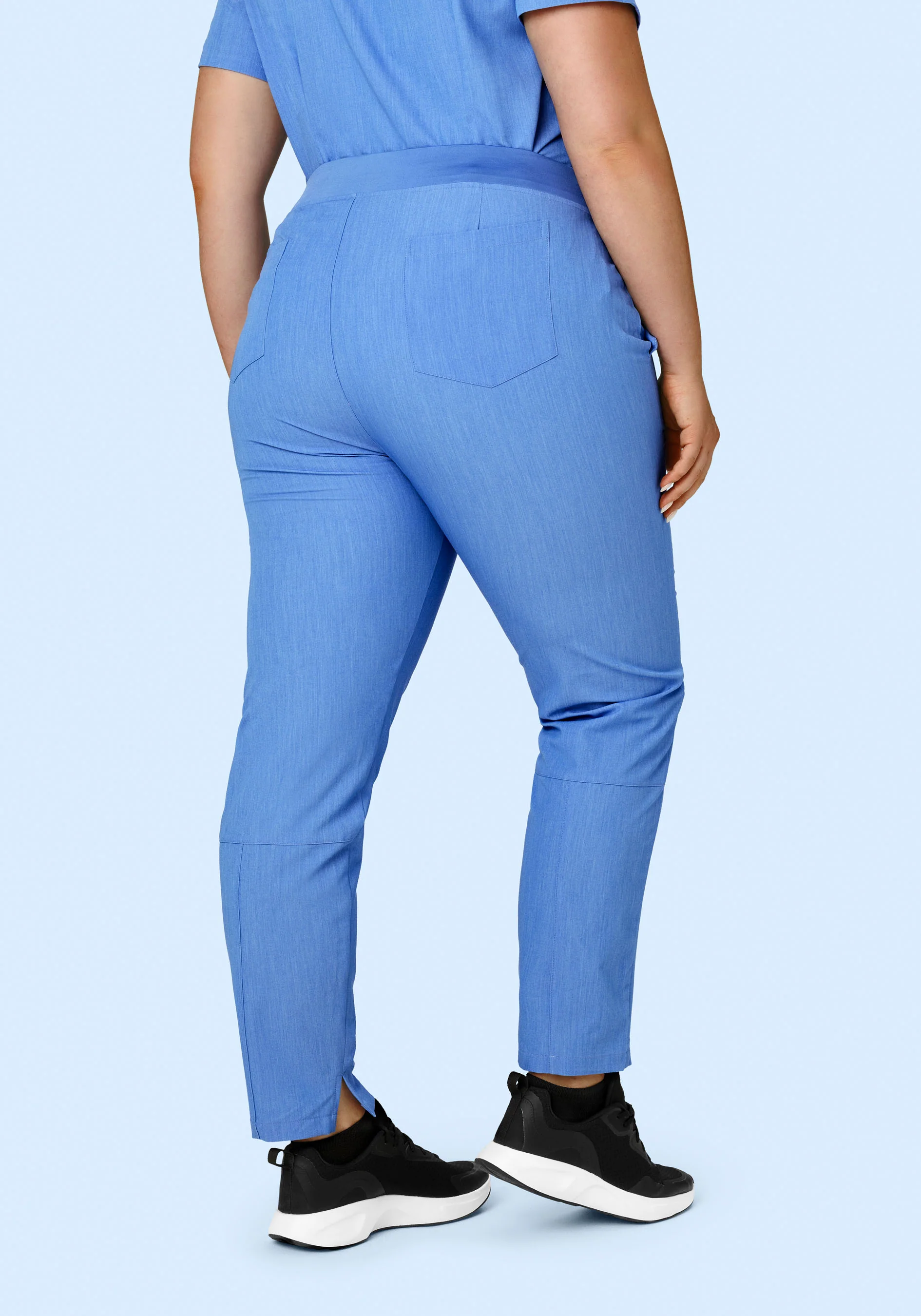 6 Pocket Slim Pants Heather Blue - Image 9
