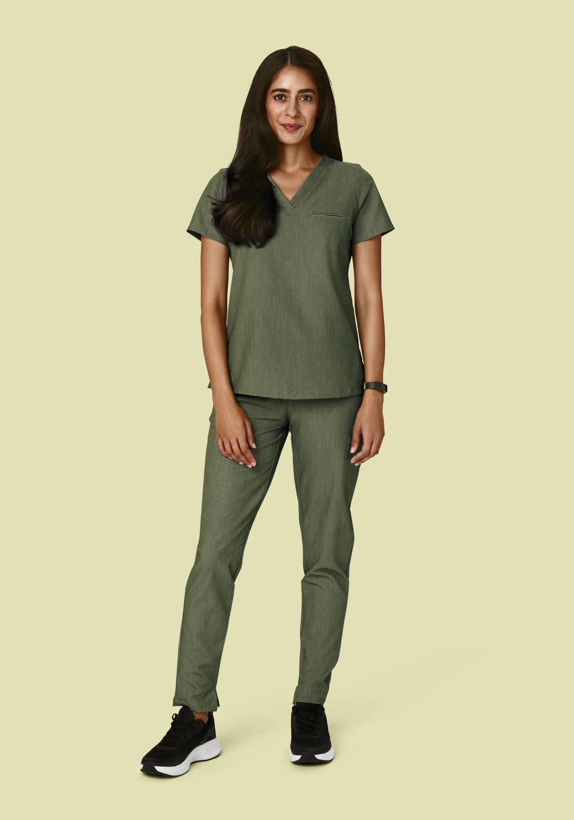 6 Pocket Slim Pants Heather Olive - Image 4