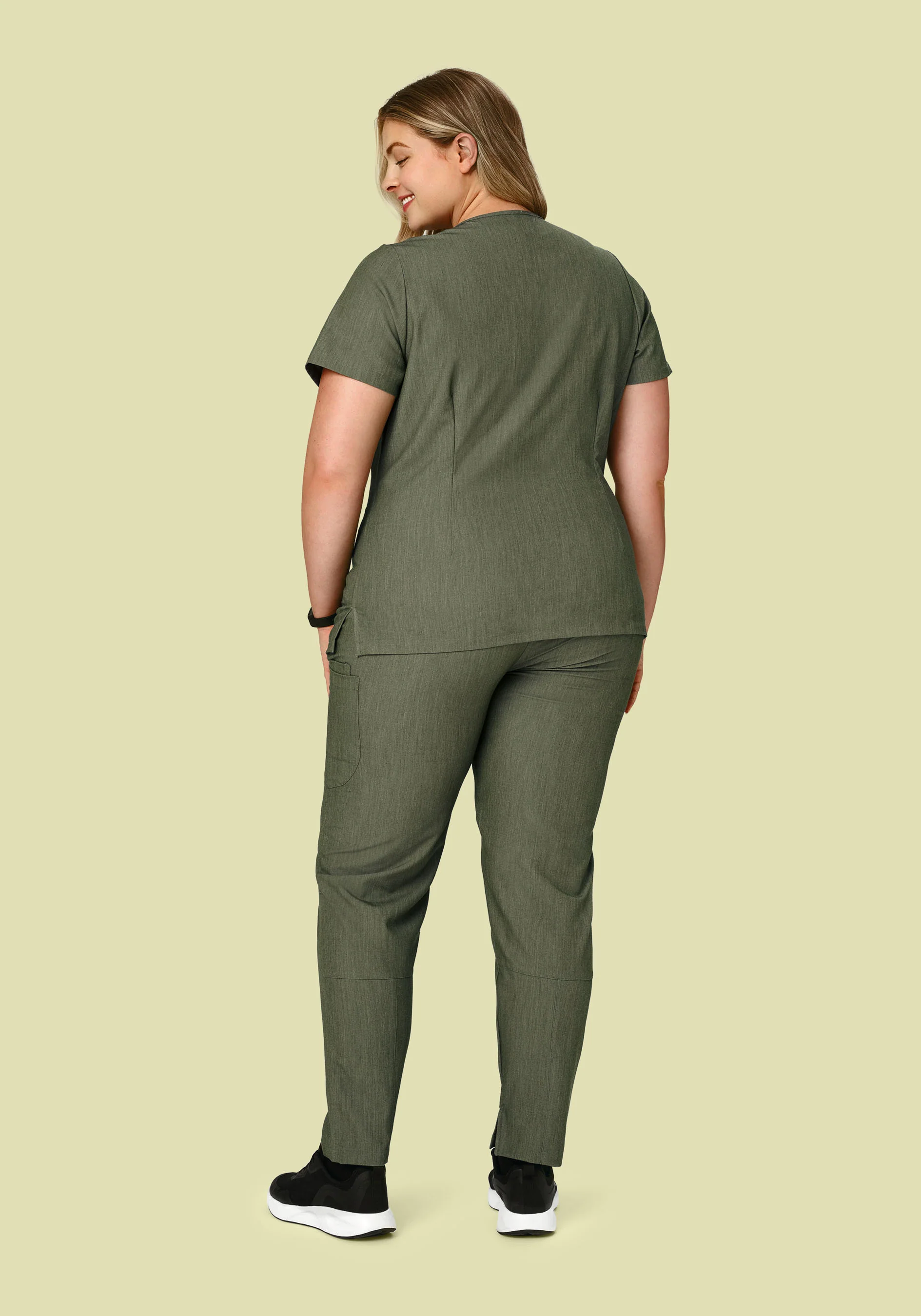 6 Pocket Slim Pants Heather Olive - Image 9
