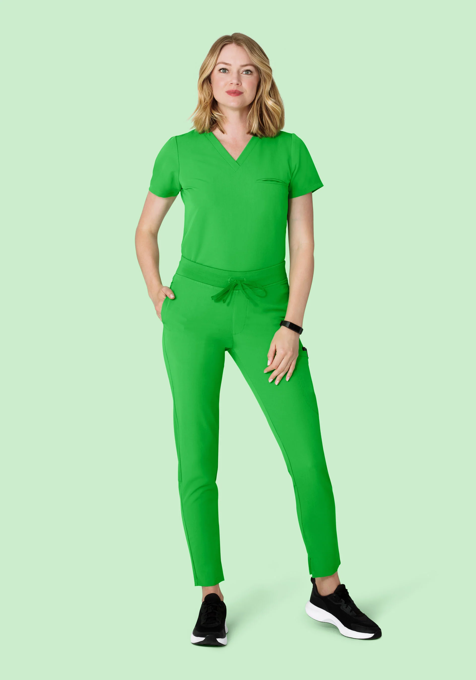 6 Pocket Slim Pants Kelly Green - Image 2