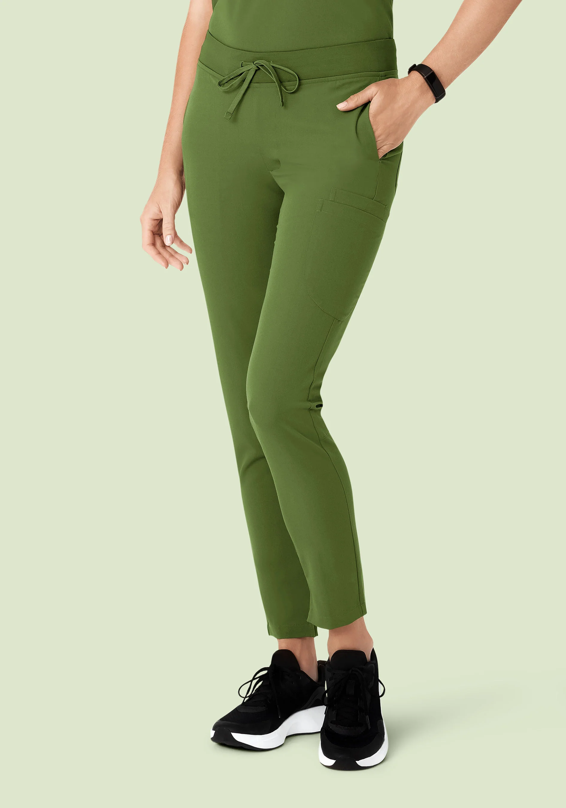 6 Pocket Slim Pants Moss