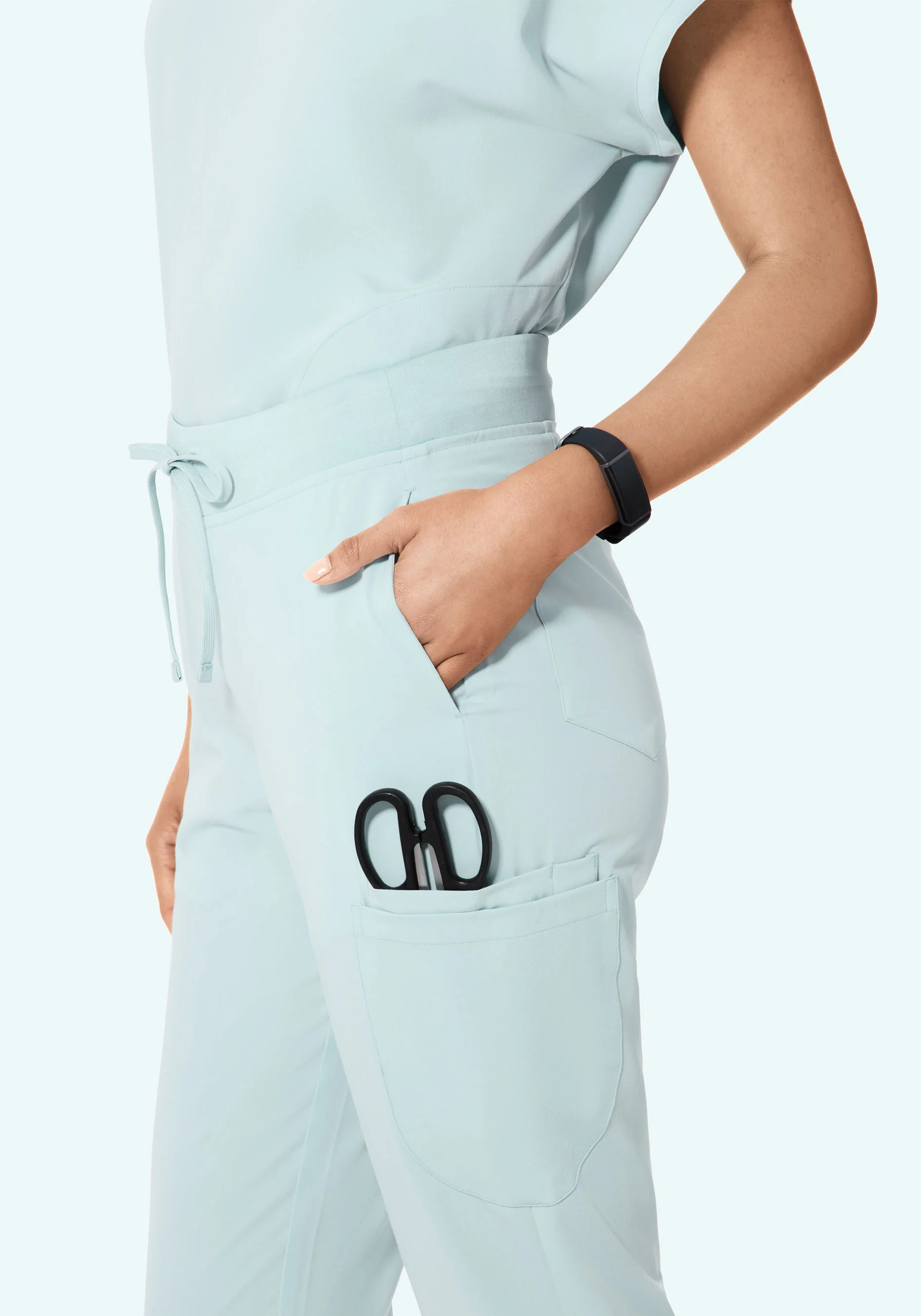 6 Pocket Slim Pants Sky - Image 3
