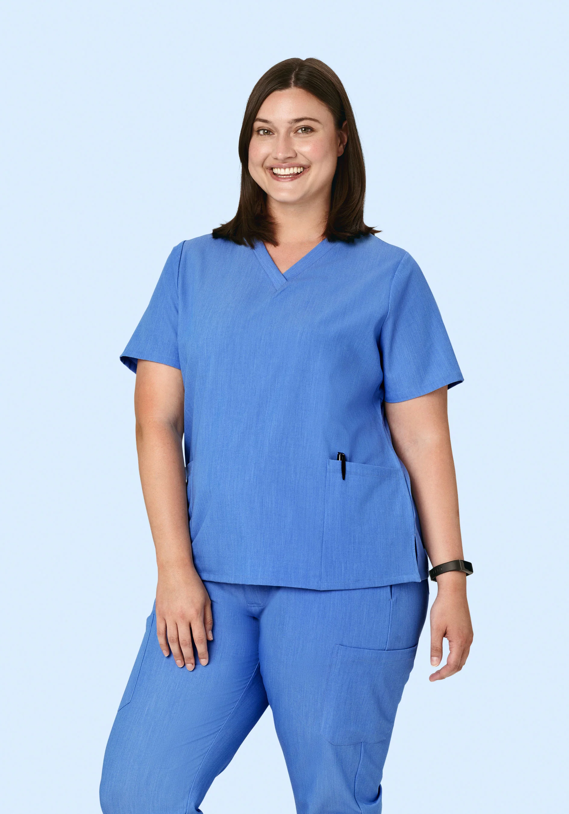 6 Pocket Top Heather Blue - Image 6