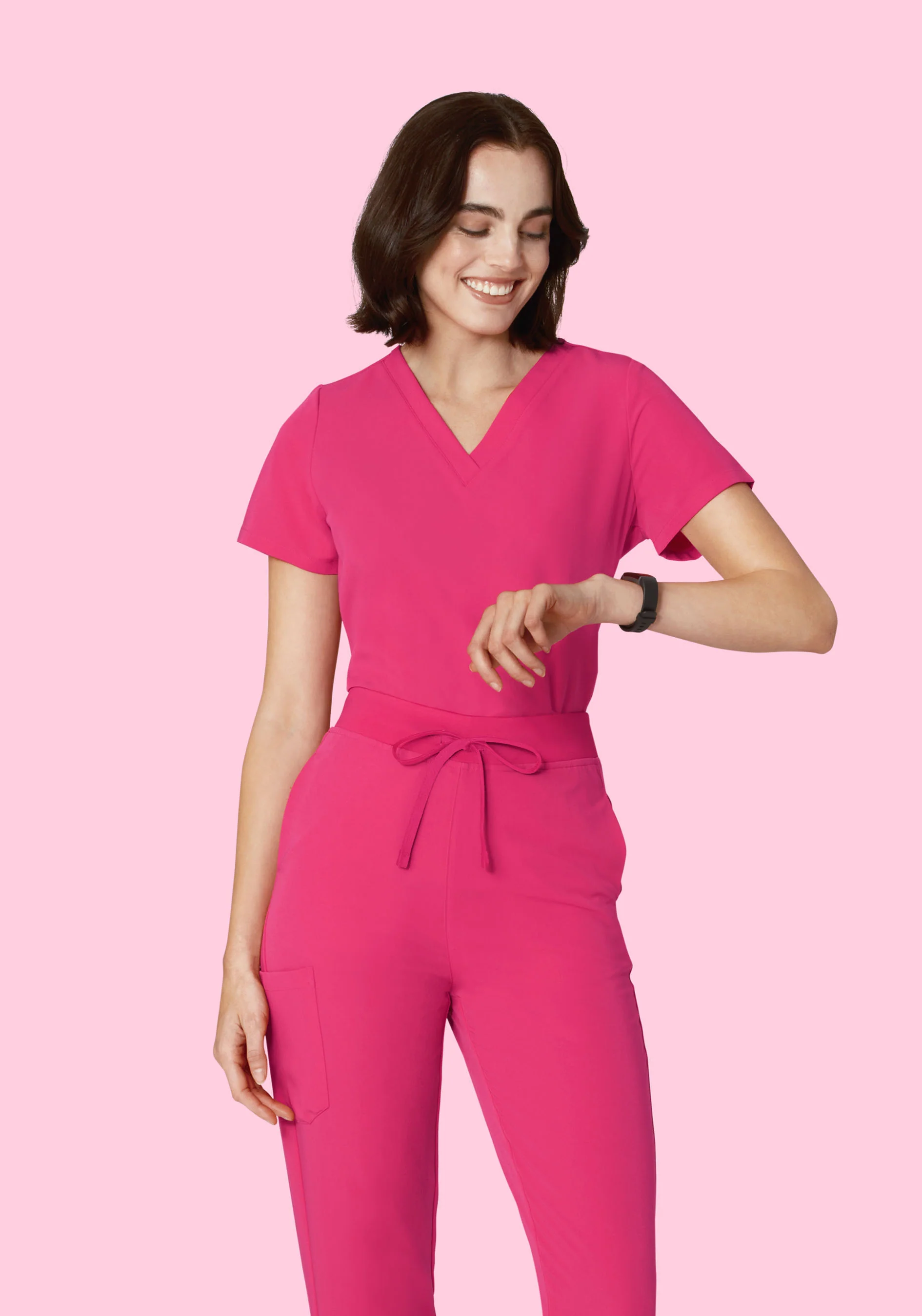 6 Pocket Top Hot Pink - Image 2