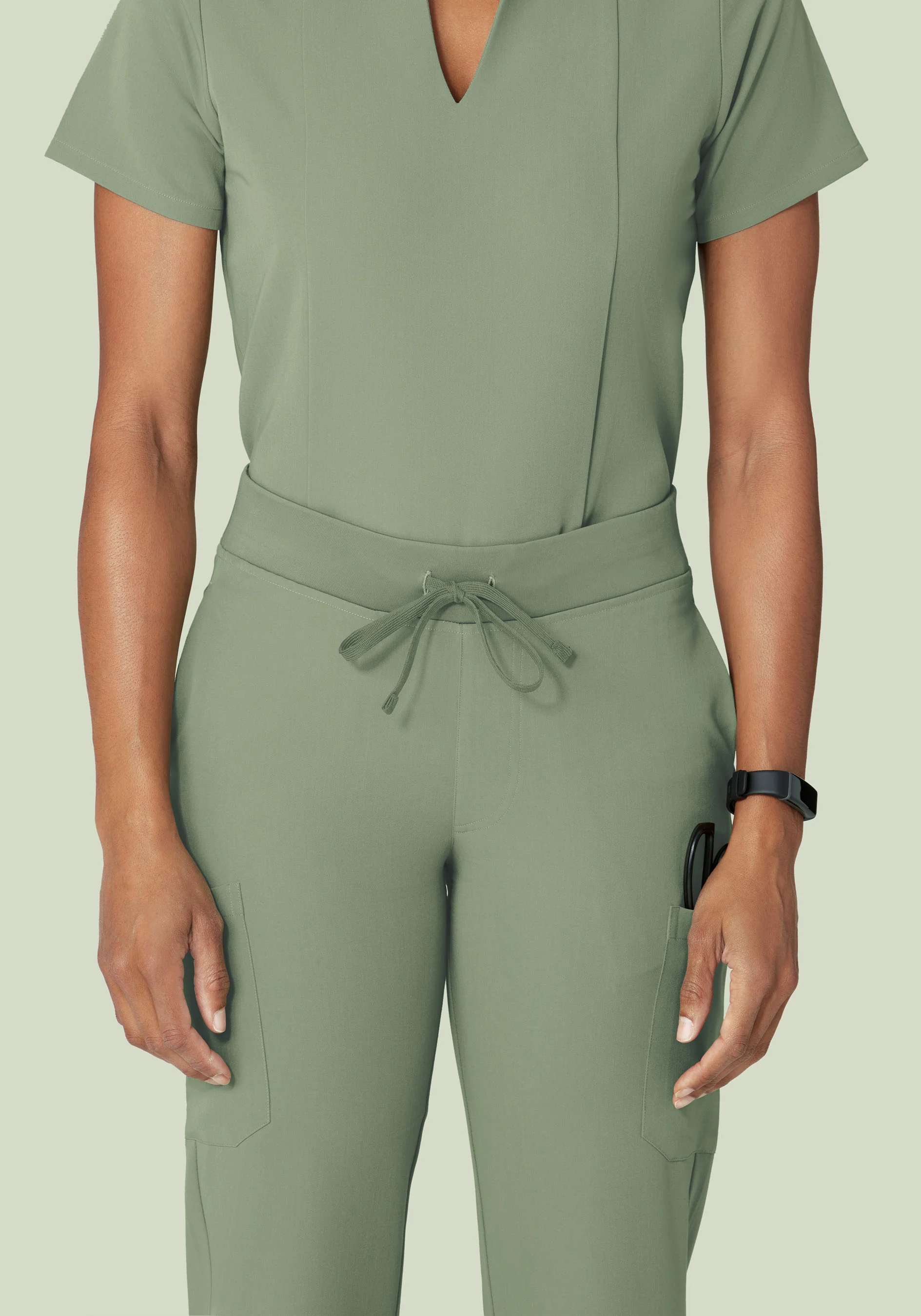 9 Pocket Cargo Pants Cool Sage - Image 3