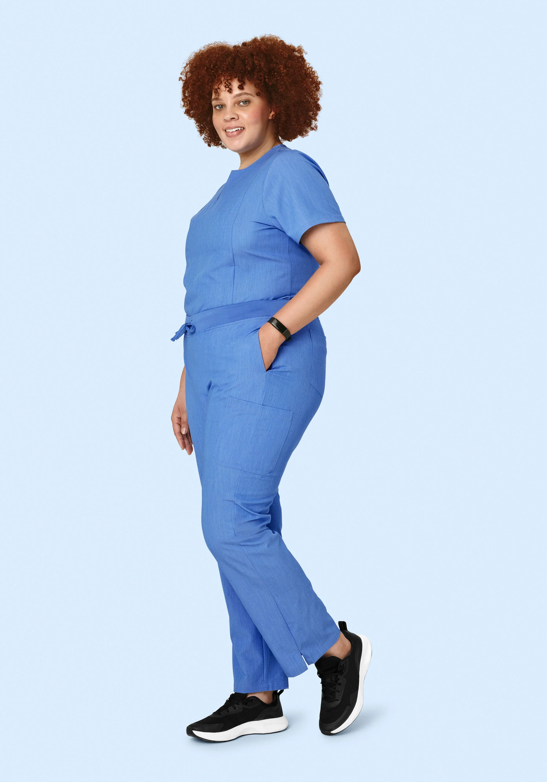 9 Pocket Cargo Pants Heather Blue - Image 7