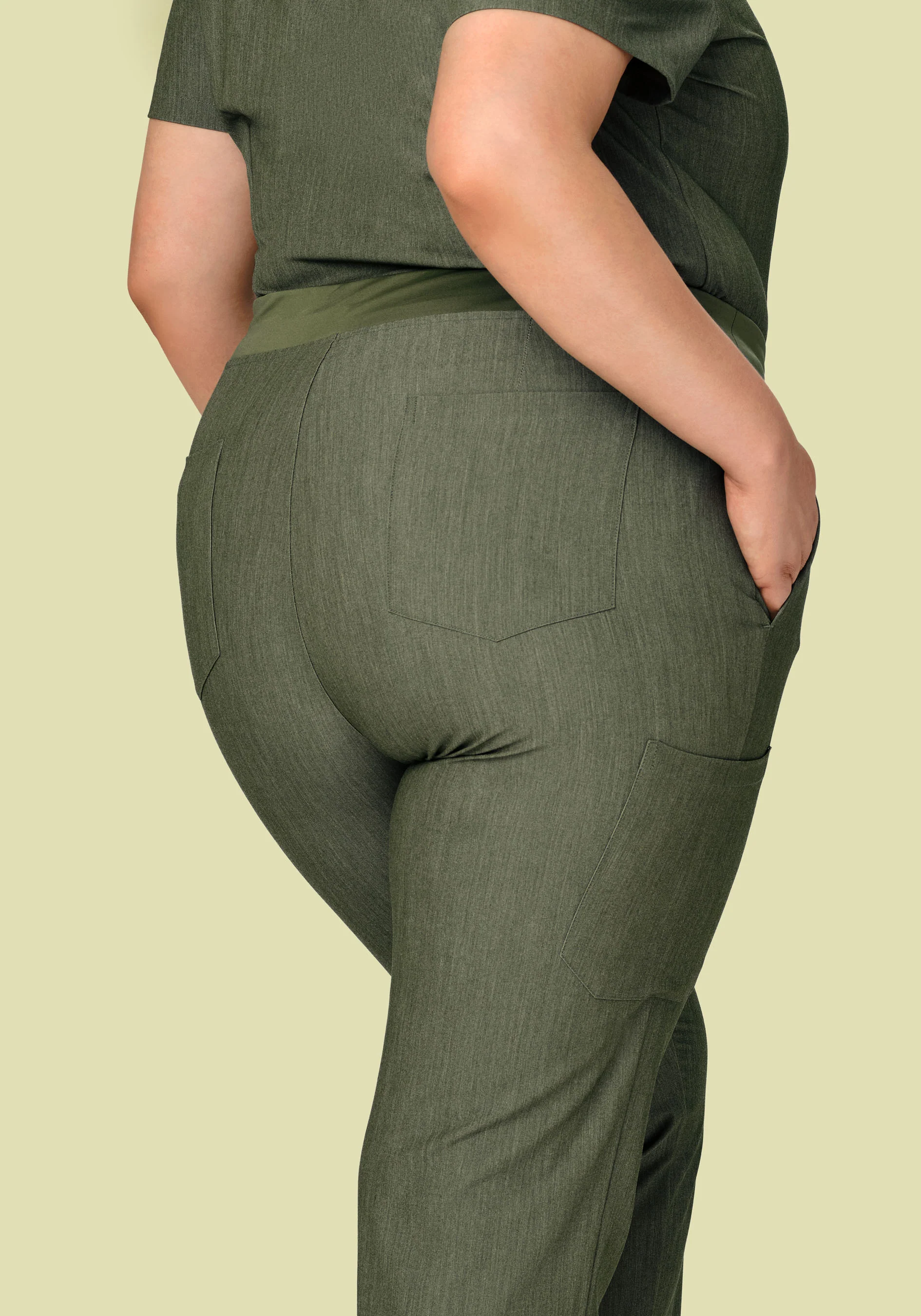 9 Pocket Cargo Pants Heather Olive - Image 8