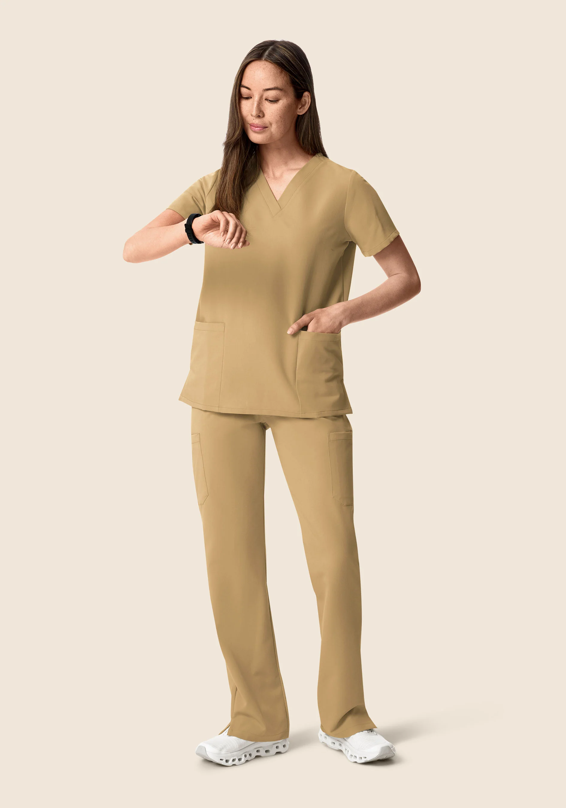 9 Pocket Cargo Pants Latte - Image 2