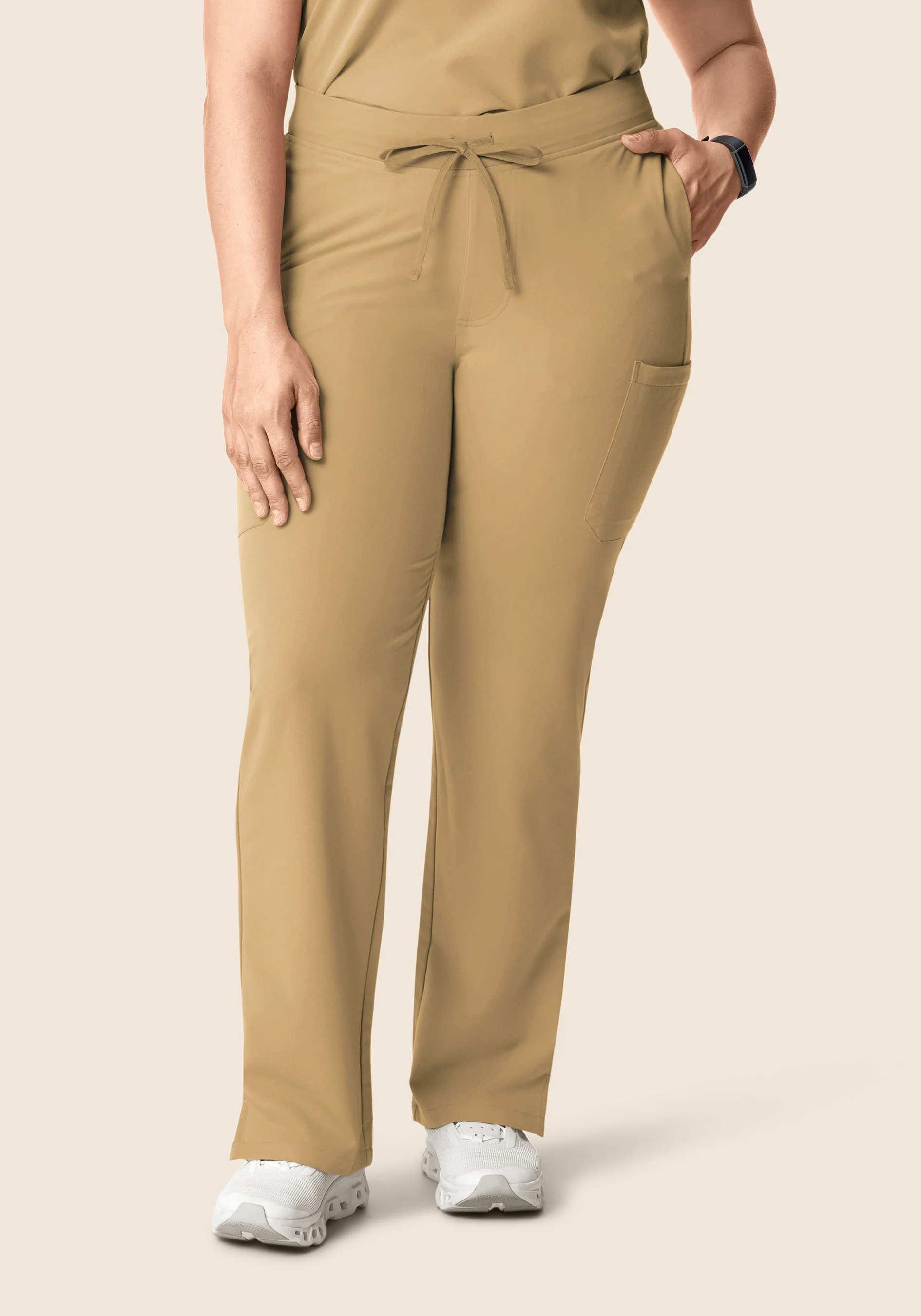9 Pocket Cargo Pants Latte - Image 4