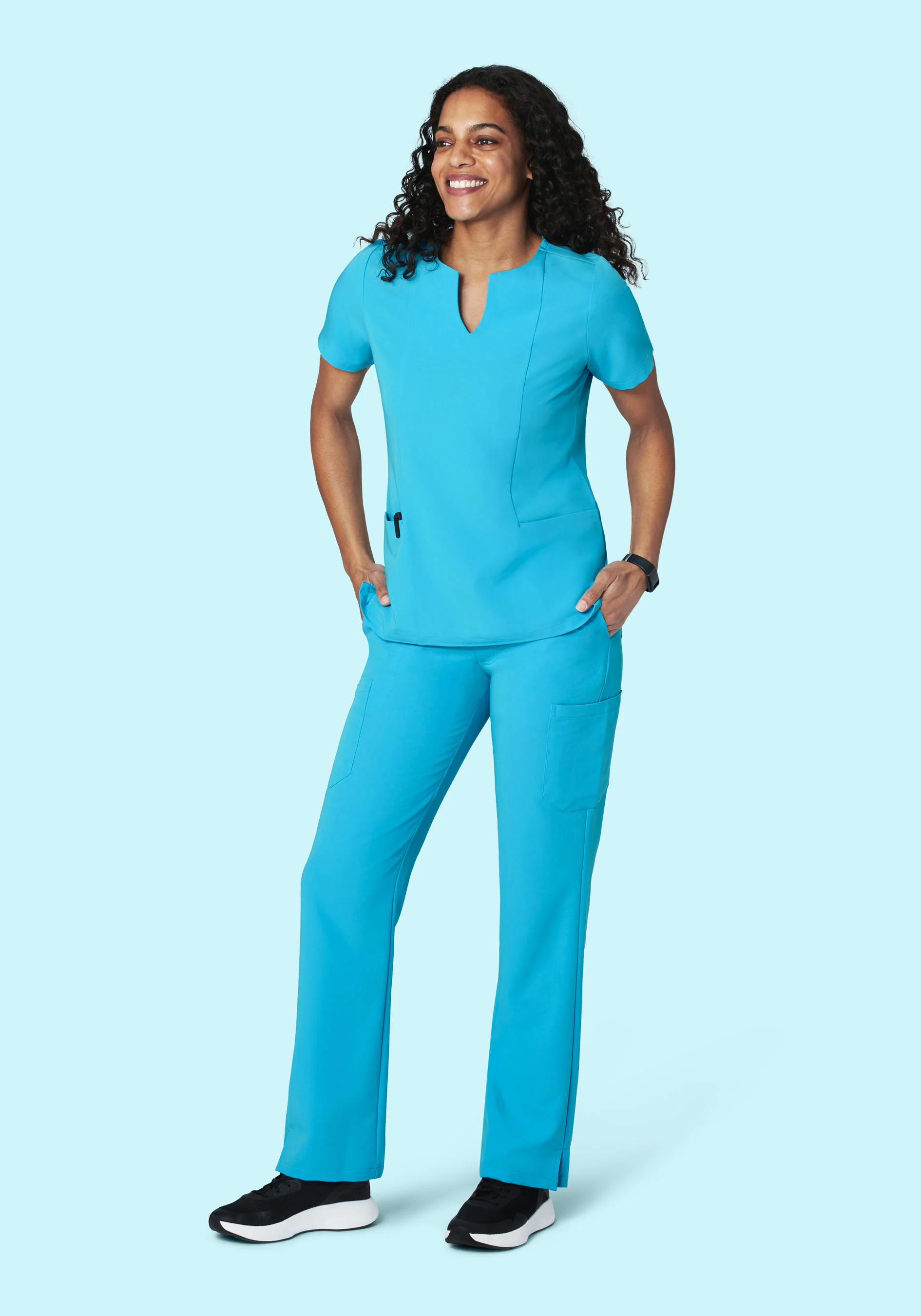 9 Pocket Cargo Pants Pacific Blue - Image 4
