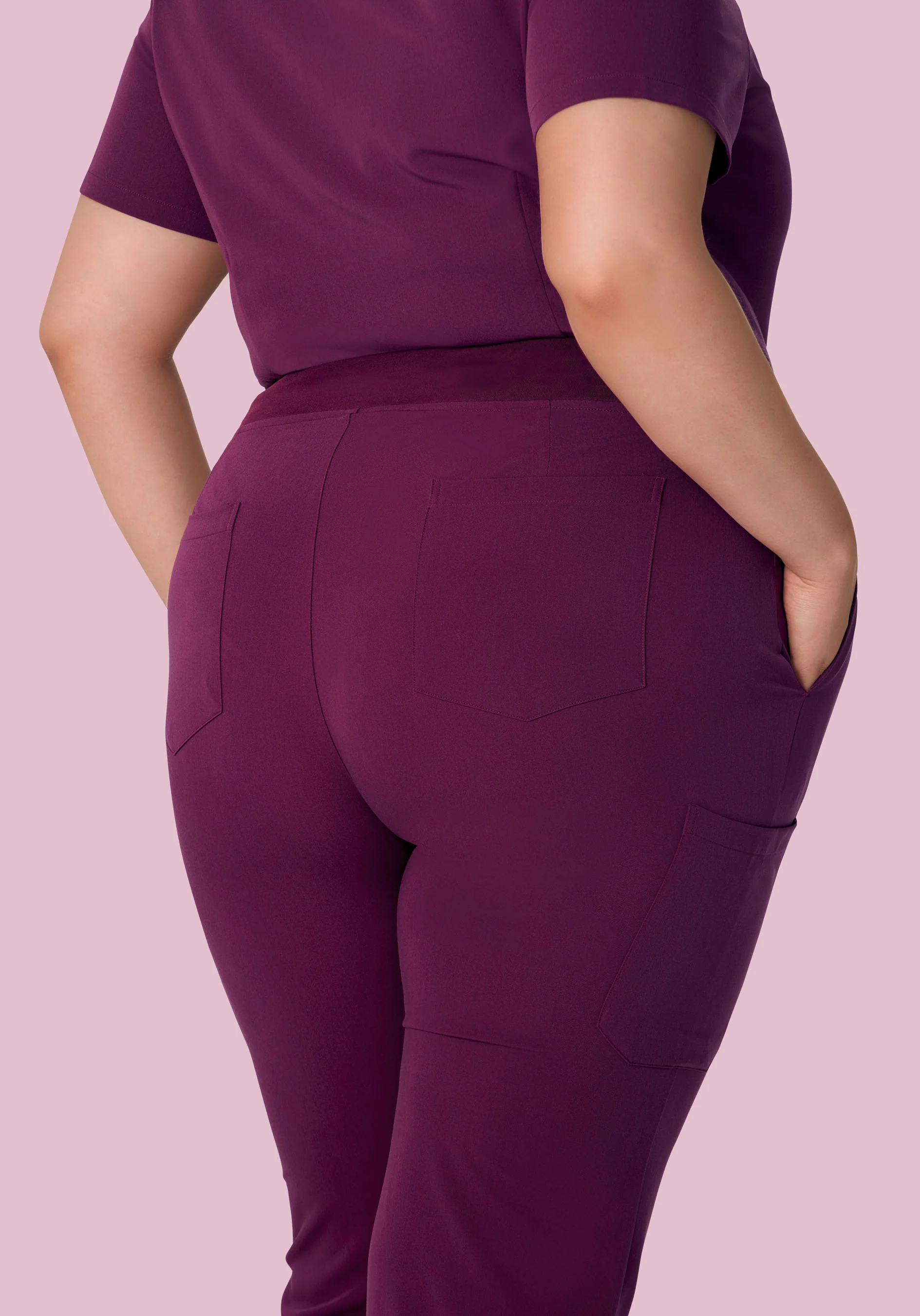 9 Pocket Cargo Pants Plum - Image 6